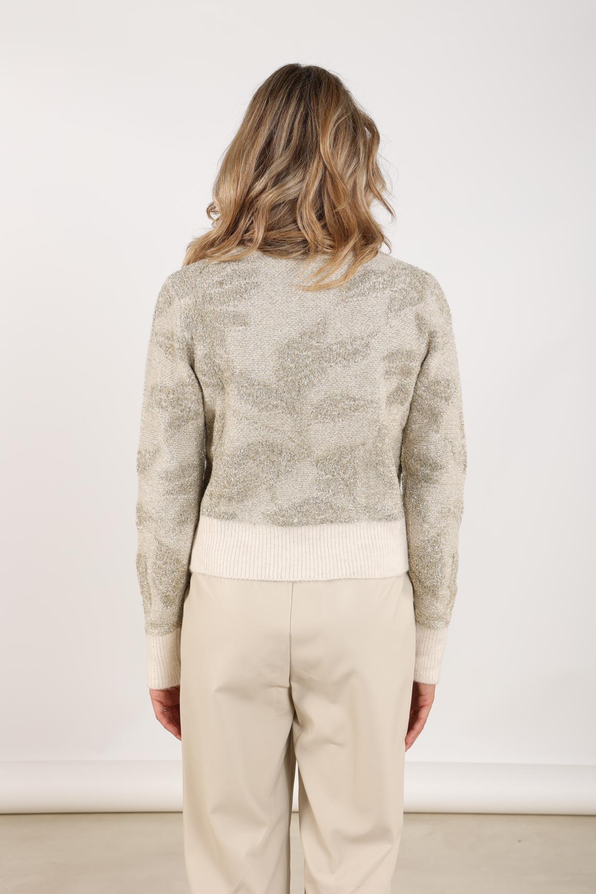 Lia Pullover Lurex | Offwhite/Gold