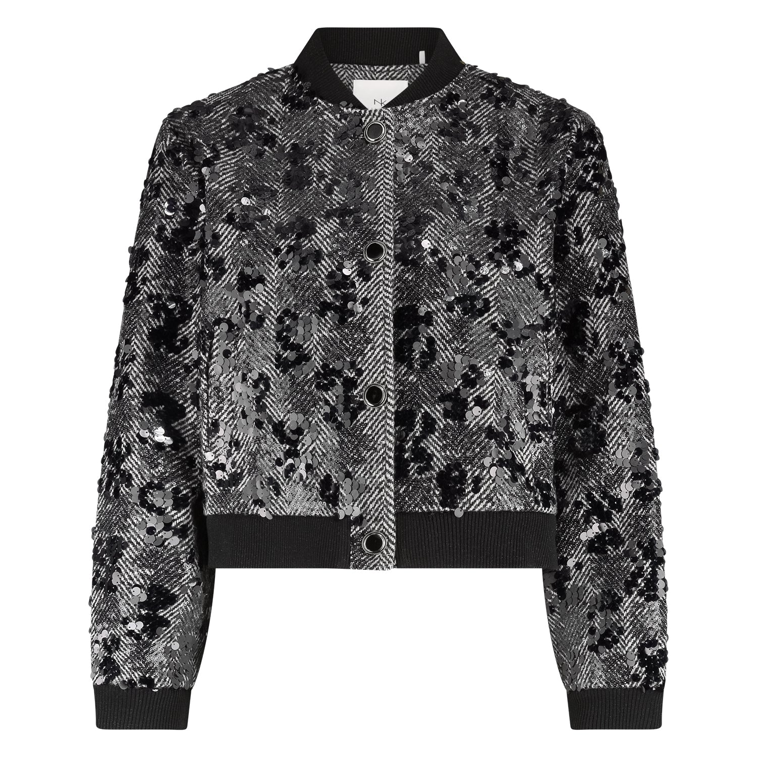 Mia Jacket Paillet | Offwhite/Black