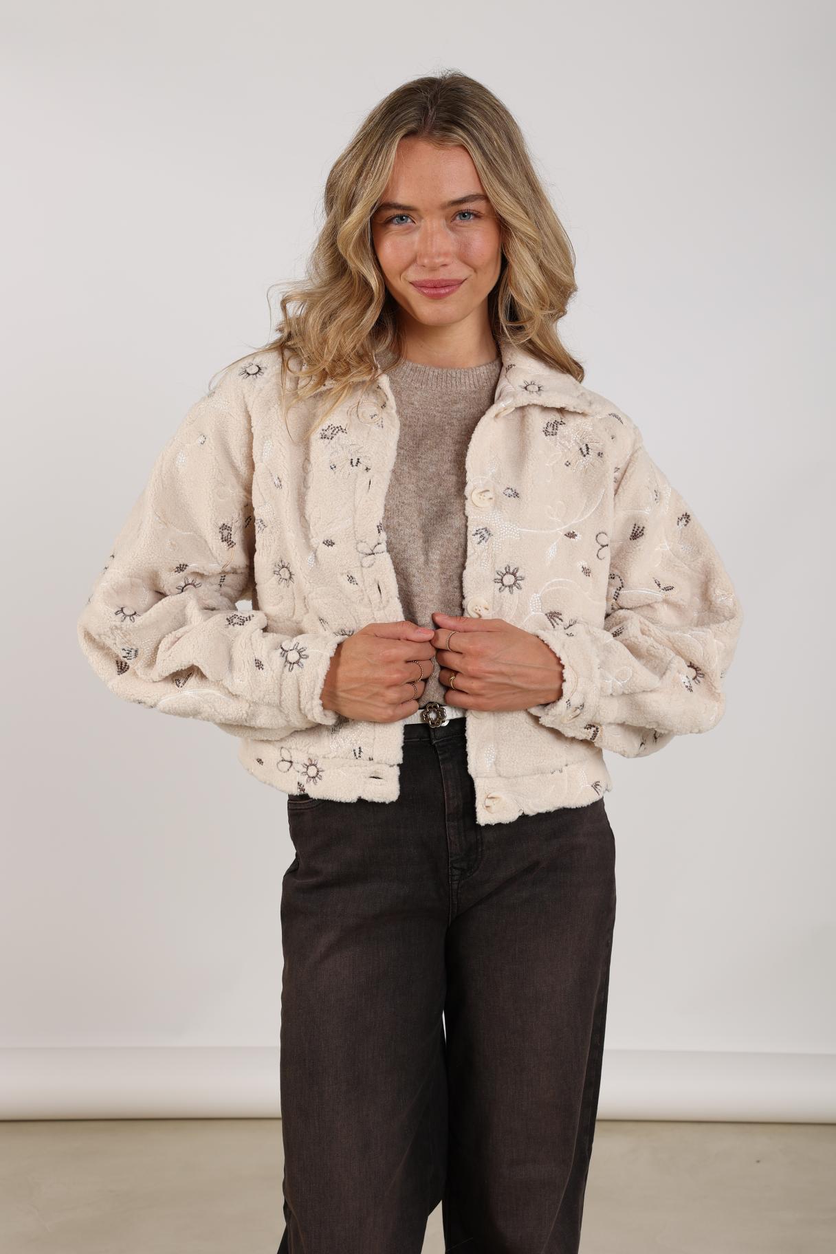 Milou Jacket Embroidery | Sand