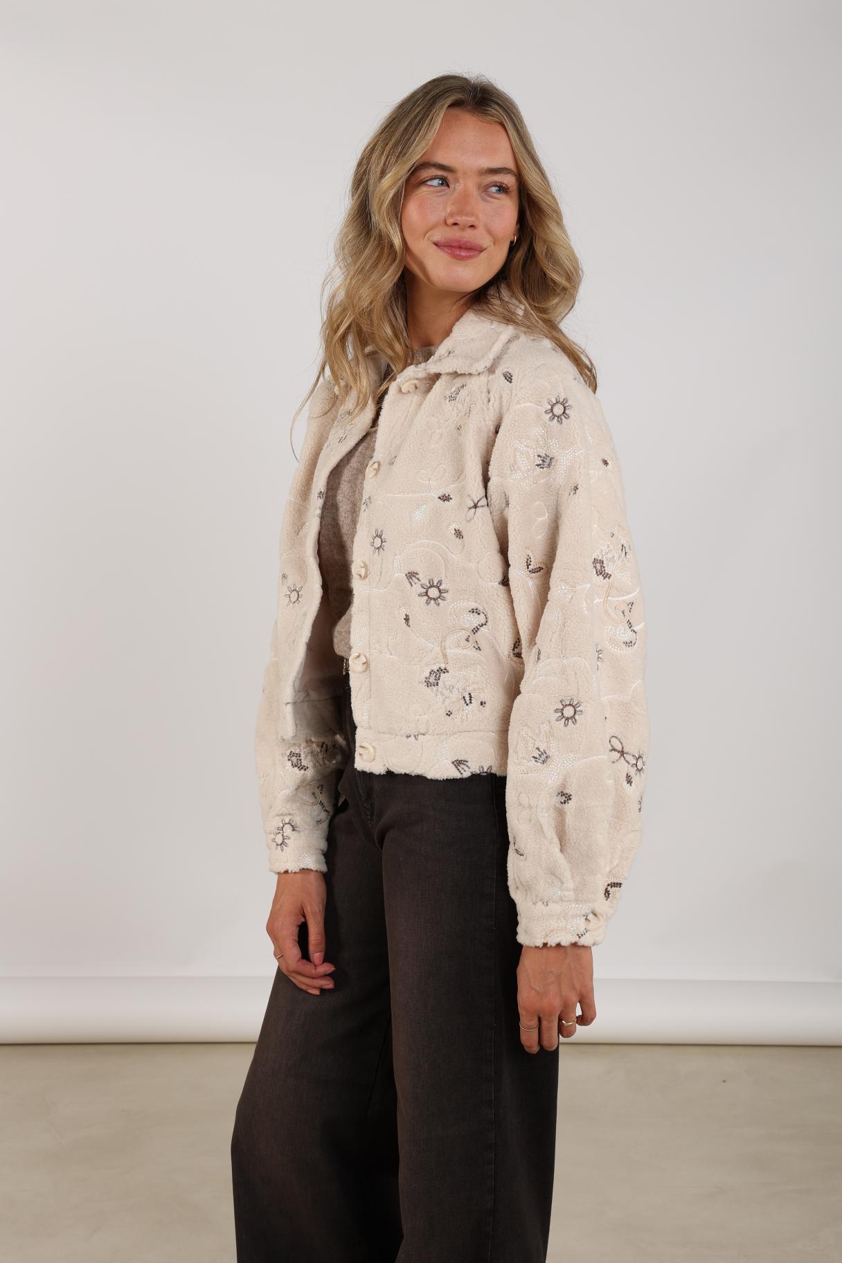Milou Jacket Embroidery | Sand