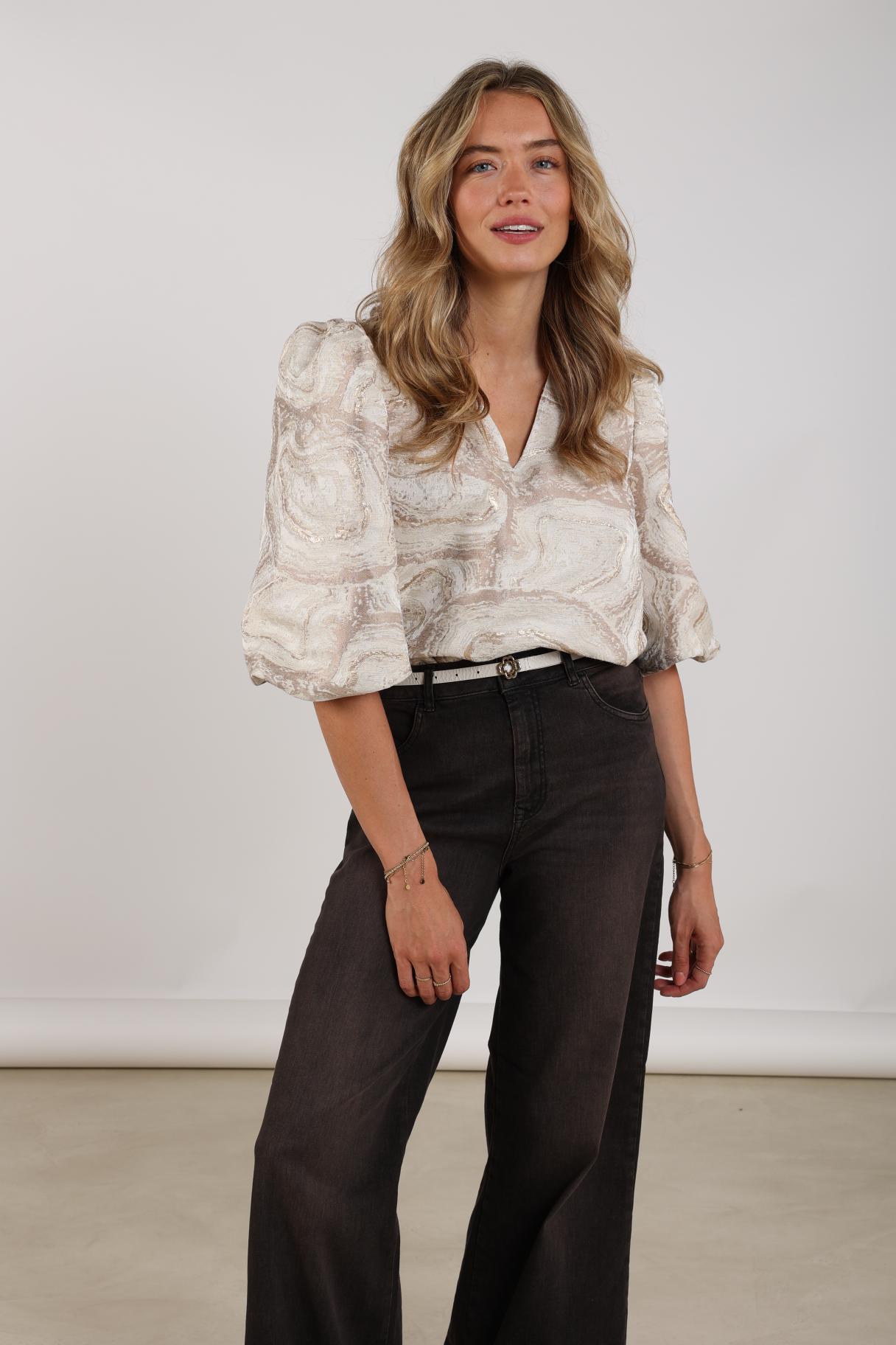 Mirthe Top | Offwhite/Fango