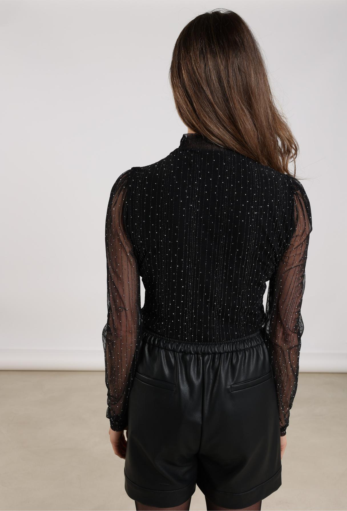 Puck Top Strass | Black