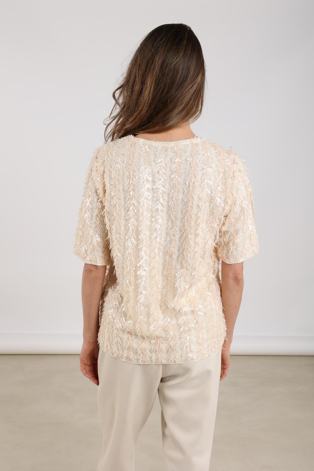 Octavia Top Paillet | Dusty Pink