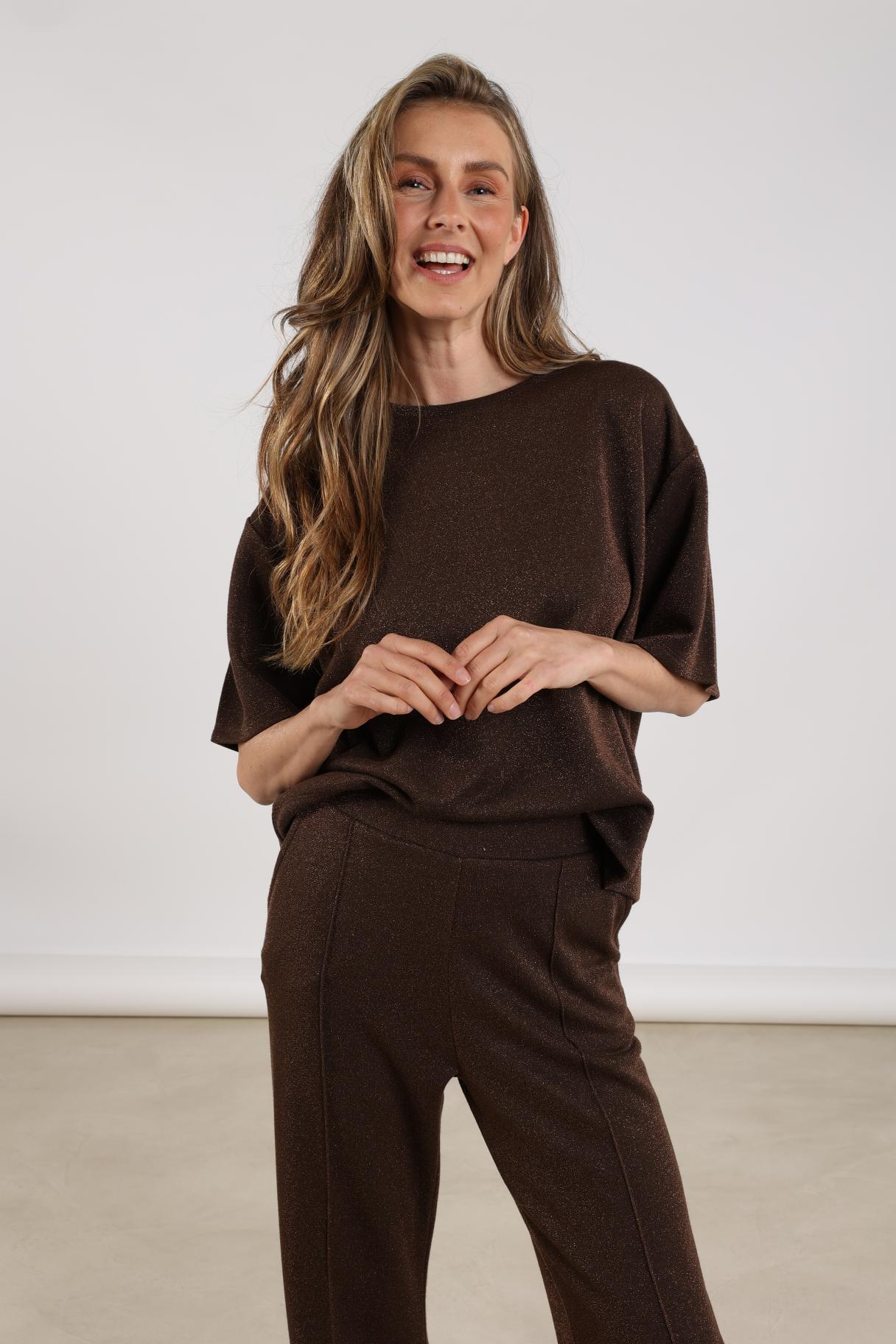 Hilly Top Lurex | Dark Chocolate
