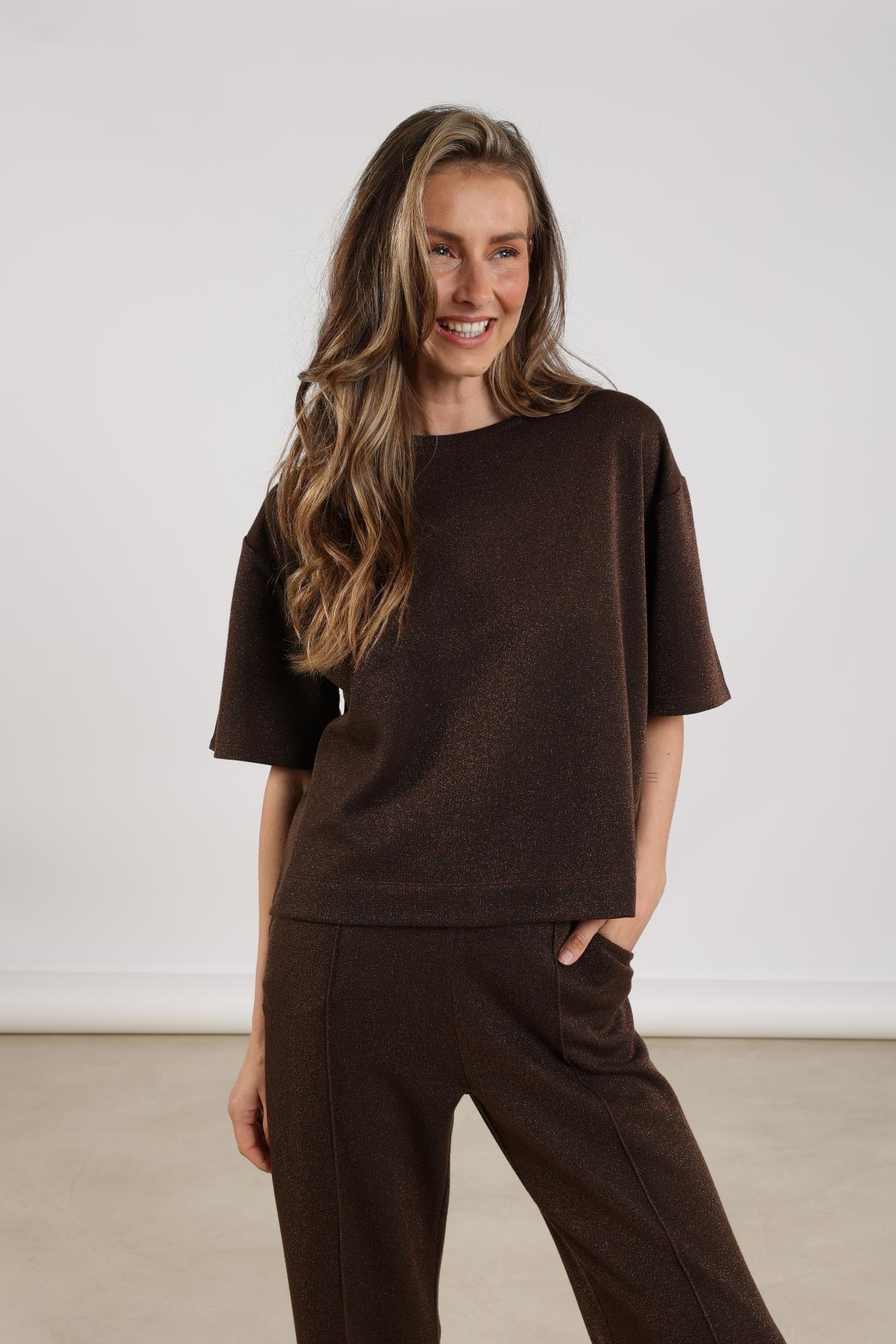 Hilly Top Lurex | Dark Chocolate