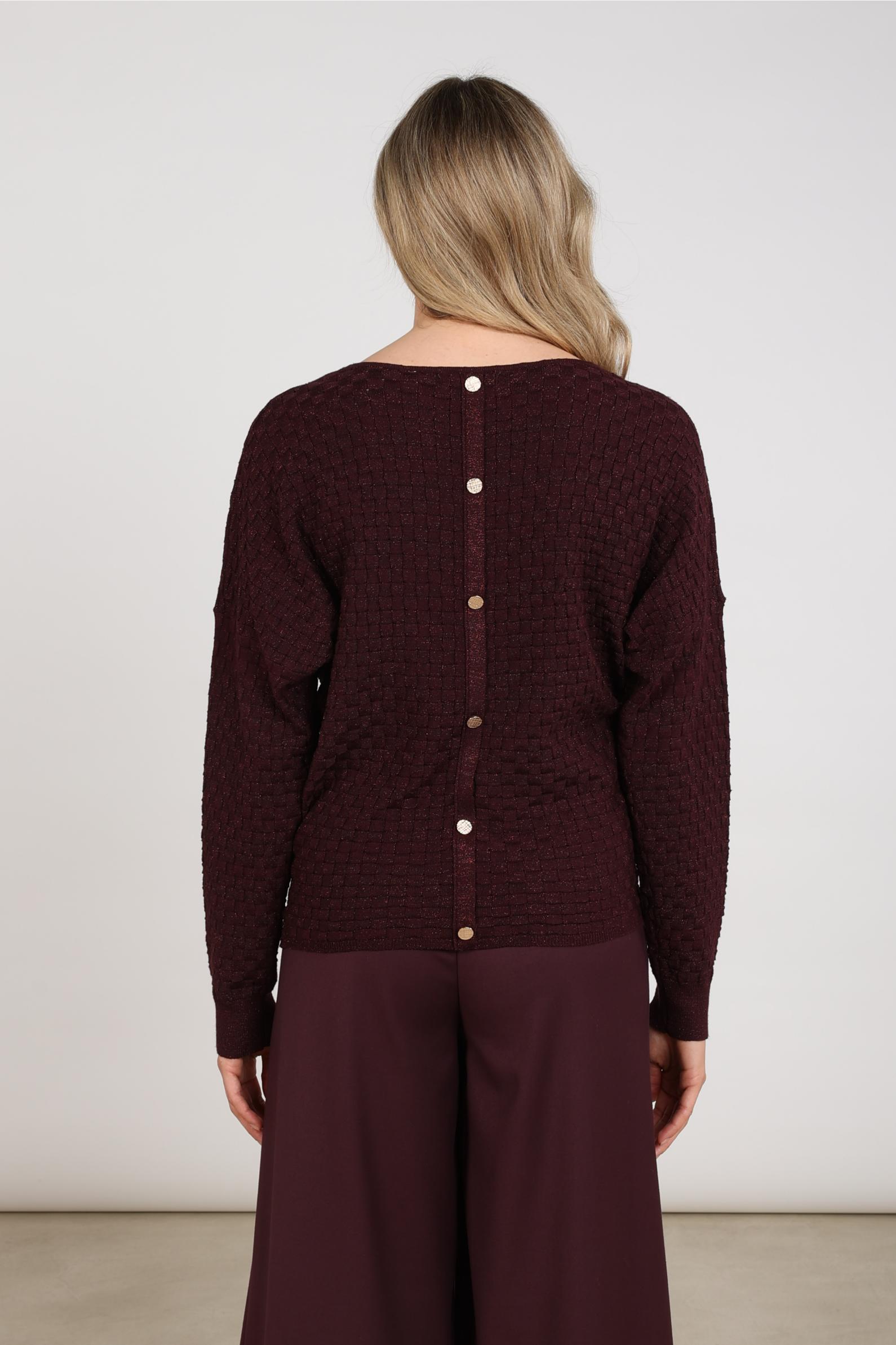 Kento Top Lurex | Cherry