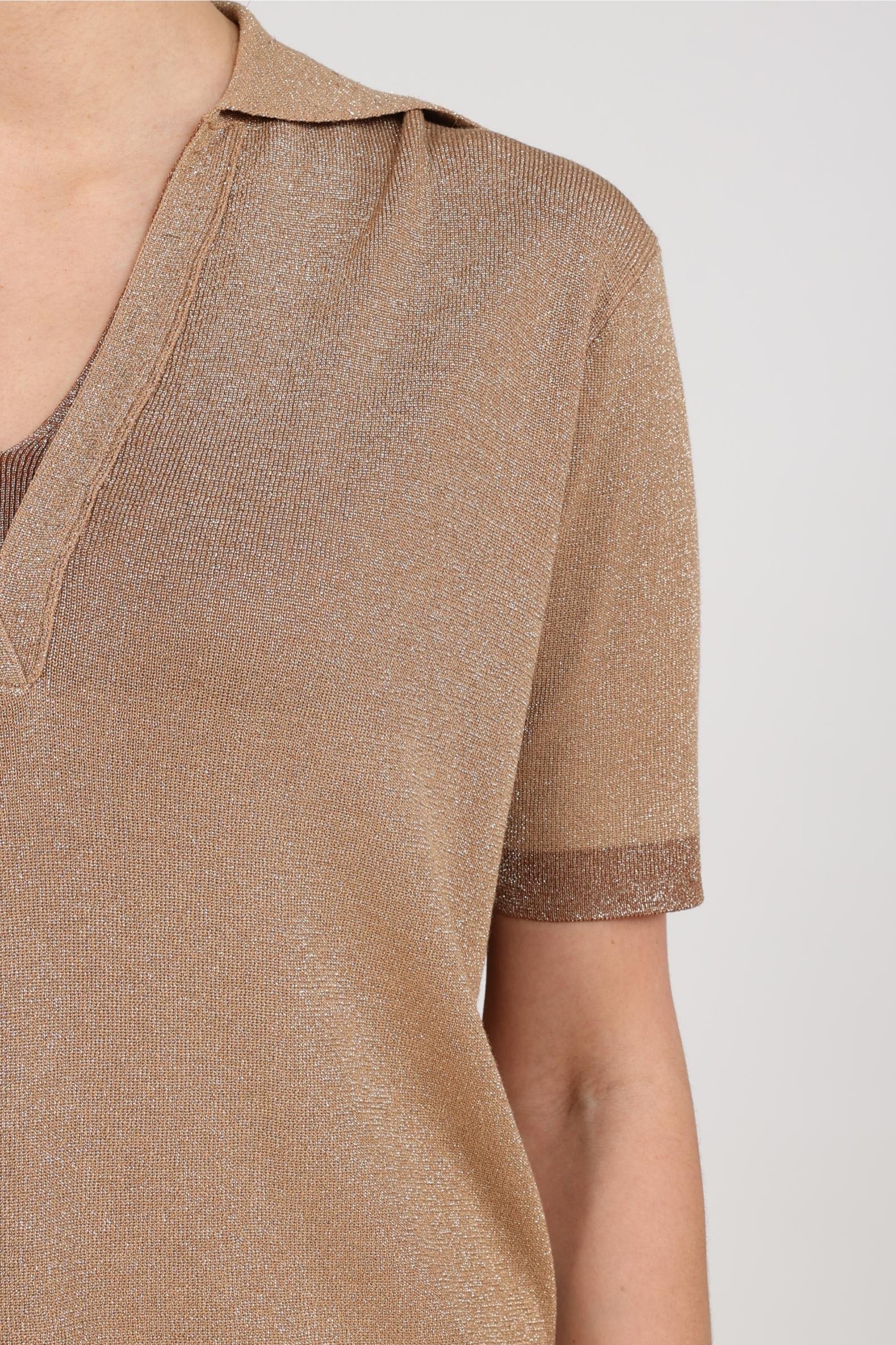 Keelie Top Lurex | Toffee