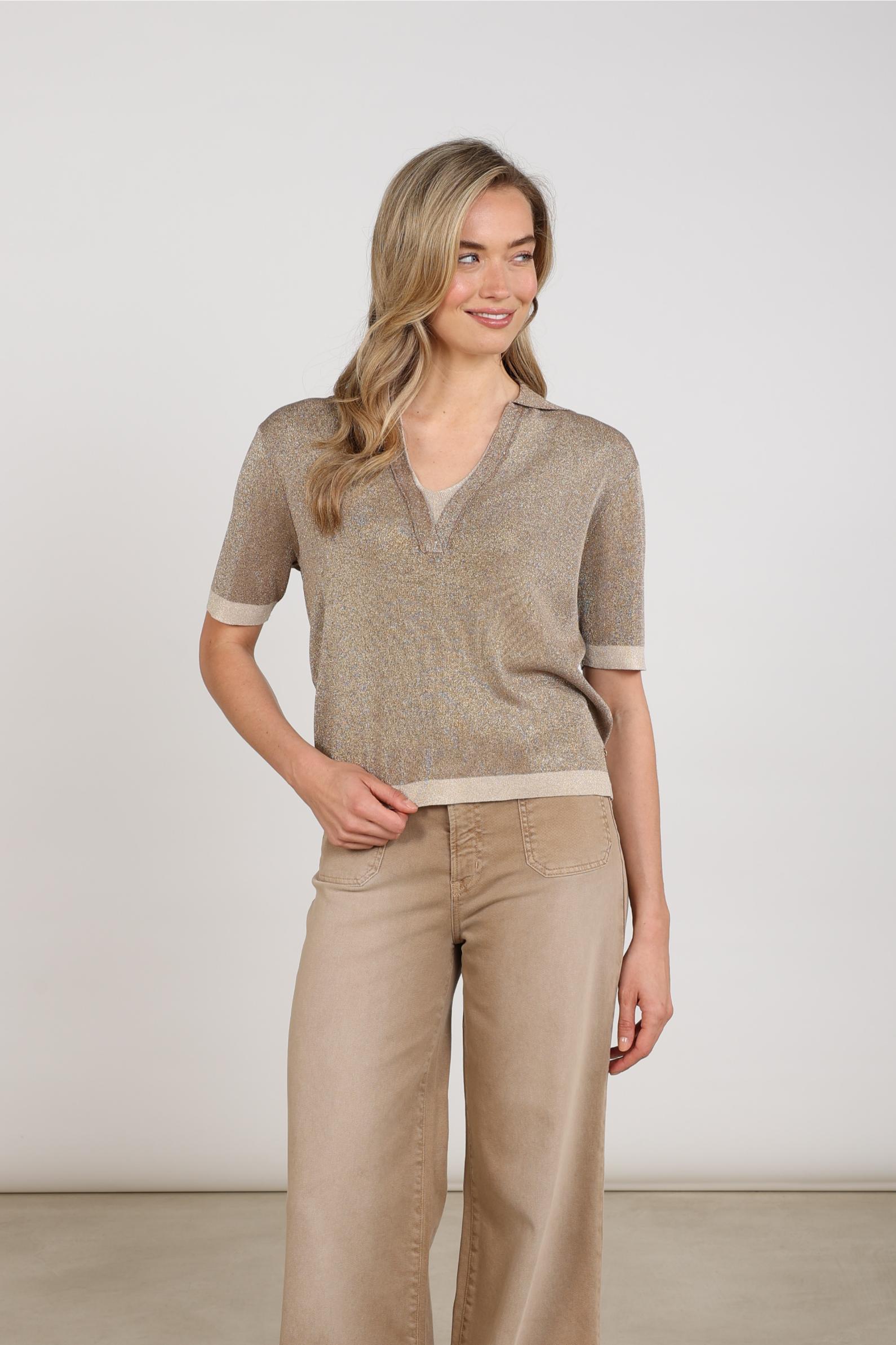 Keelie Top Lurex | Taupe