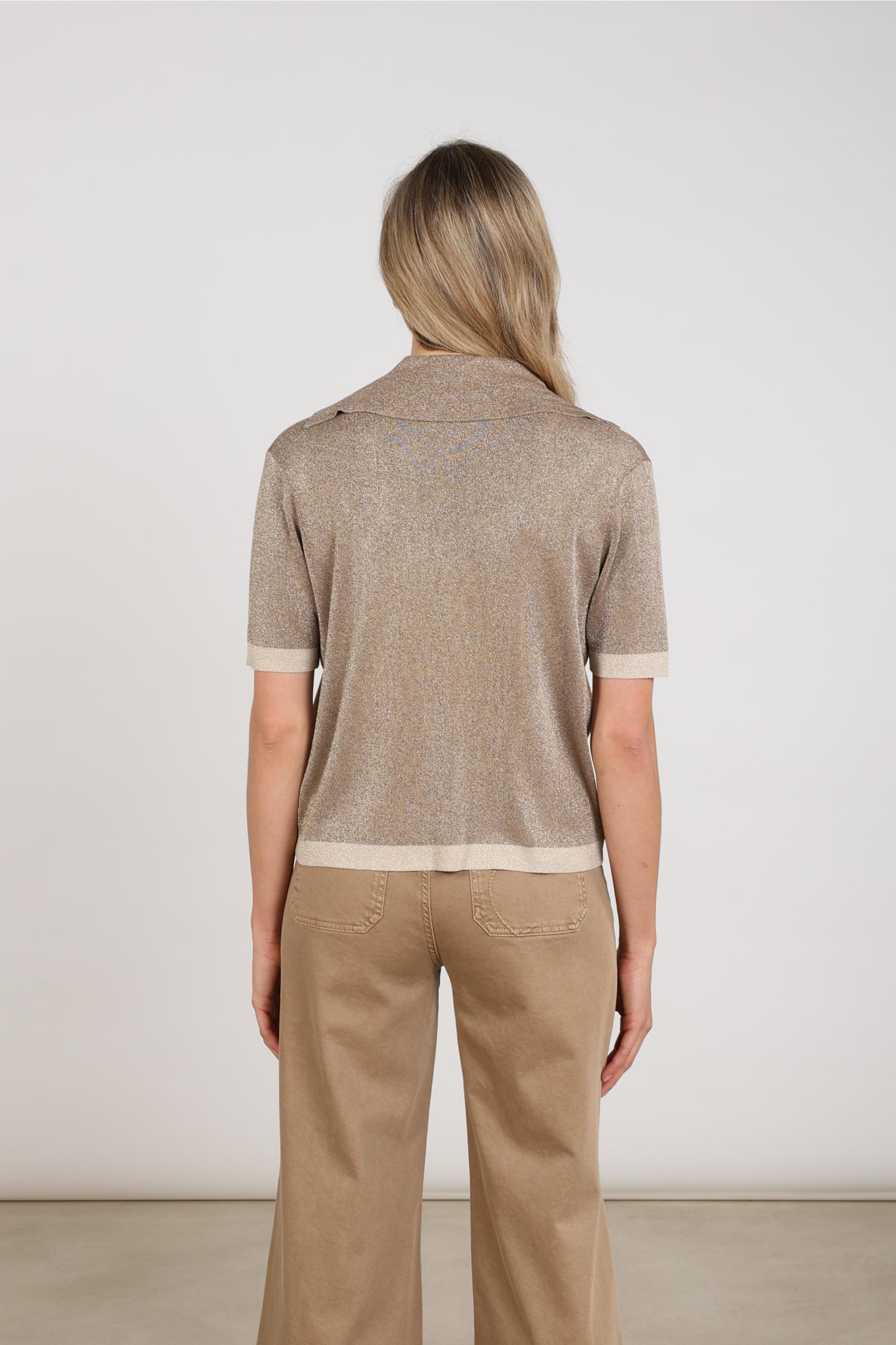 Keelie Top Lurex | Taupe