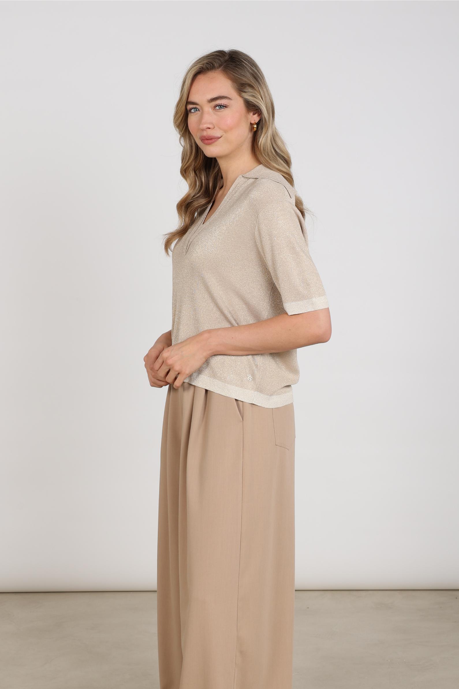 Keelie Top Lurex | Sand