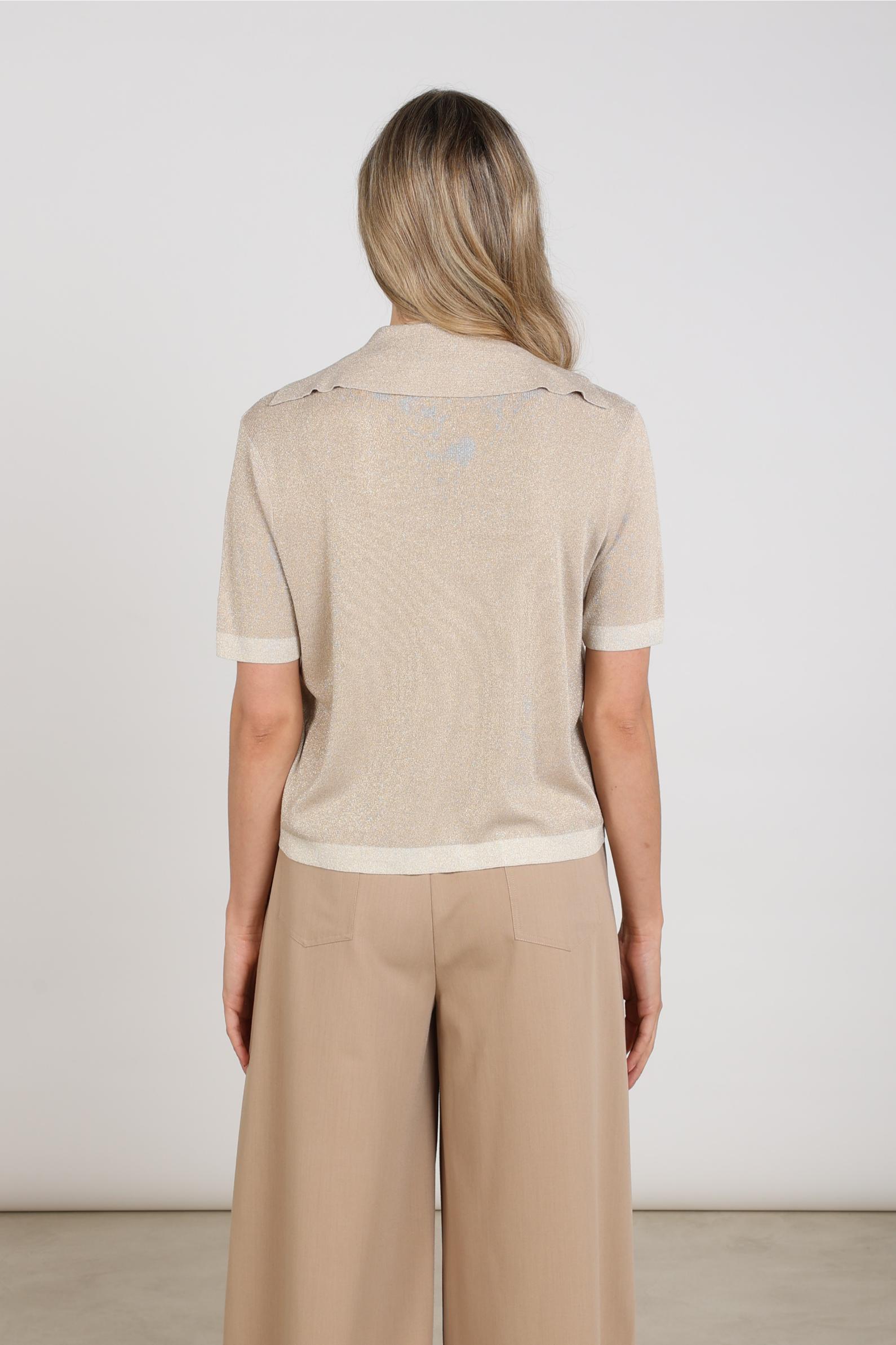 Keelie Top Lurex | Sand