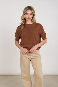 Kinty Top Lurex | Espresso
