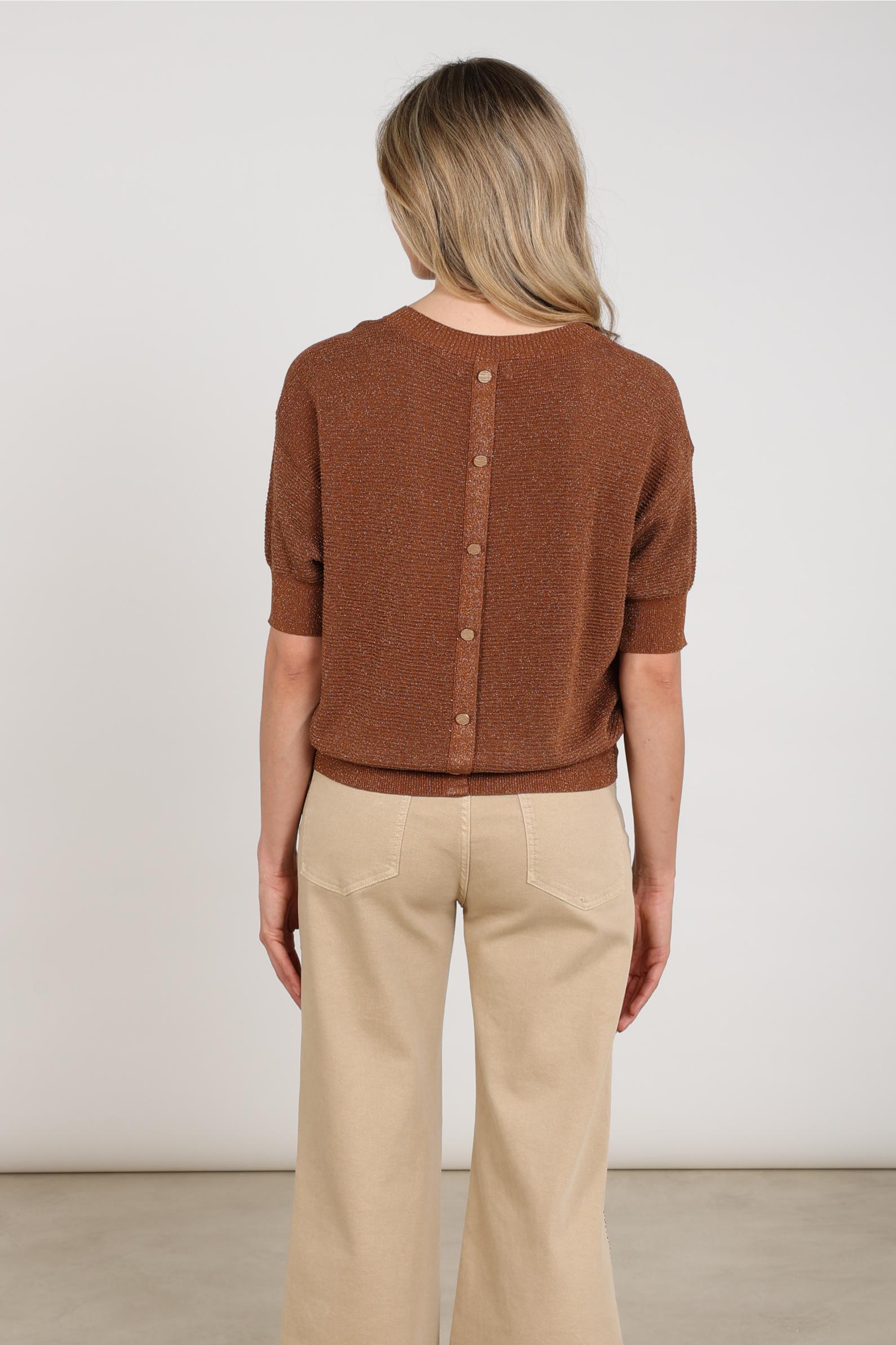 Kinty Top Lurex | Espresso