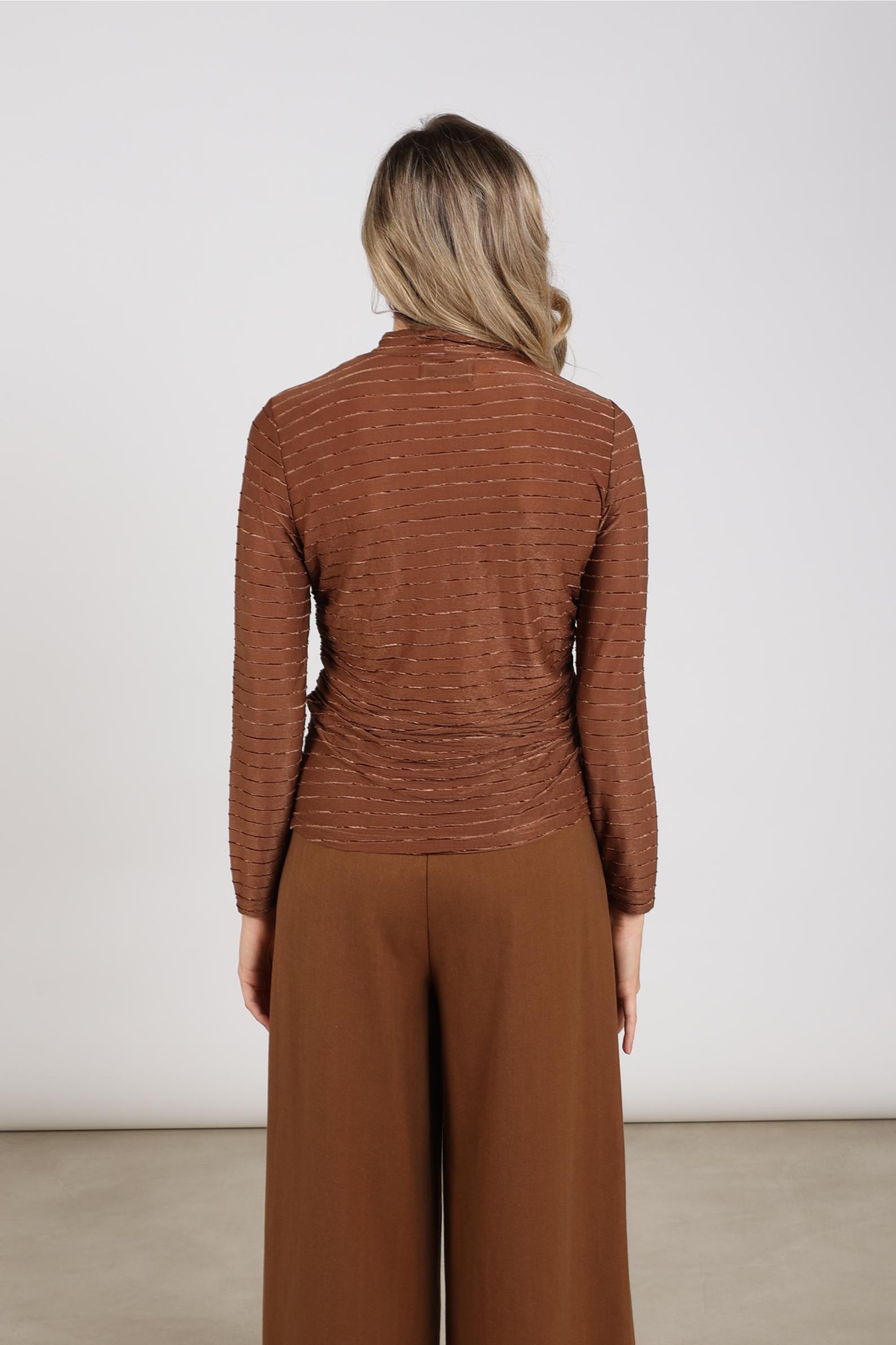 Gracie Top Stripe | Espresso
