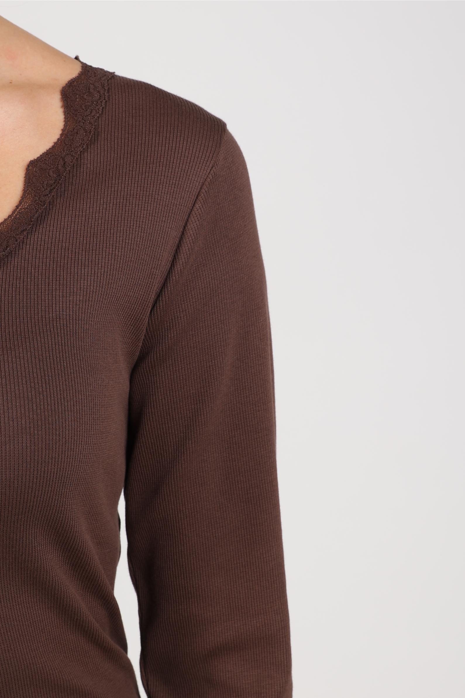 Mika Top Lace | Chocolate