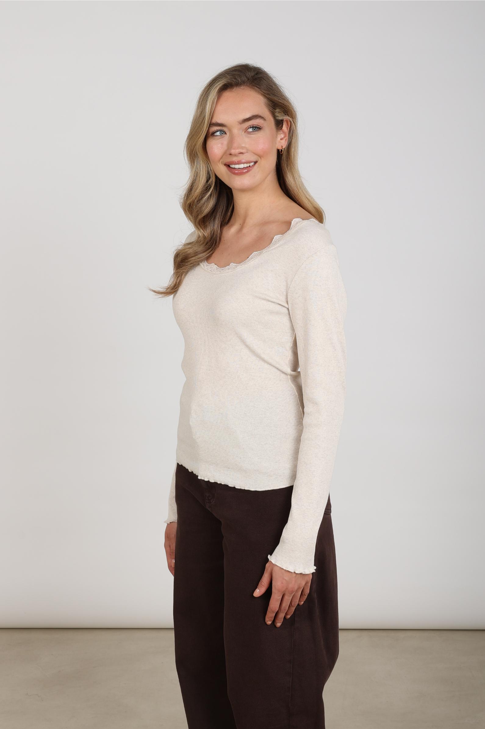 Mika Top Lace | Sand