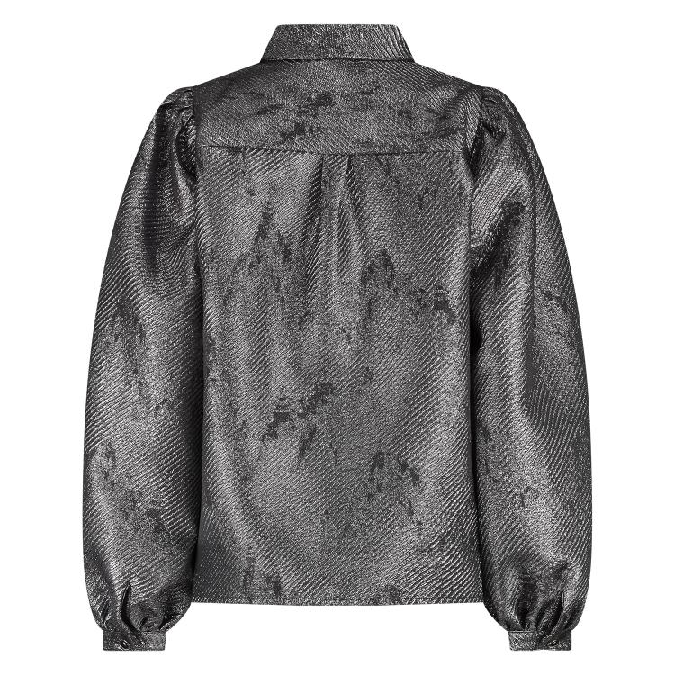 Lettie Blouse Metallic | Black/Silver