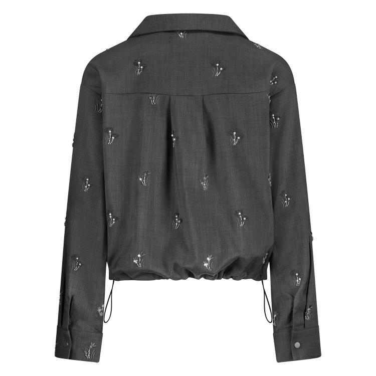 Newport Blouse Embroidery | Antracite