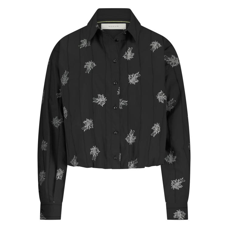 Lara Blouse Embroidery | Black