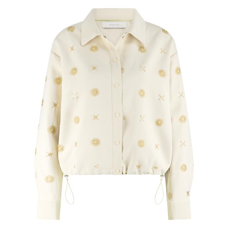 Newport Blouse Embroidery | Offwhite/Gold