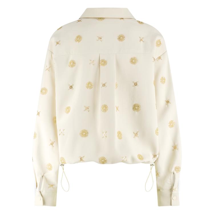 Newport Blouse Embroidery | Offwhite/Gold