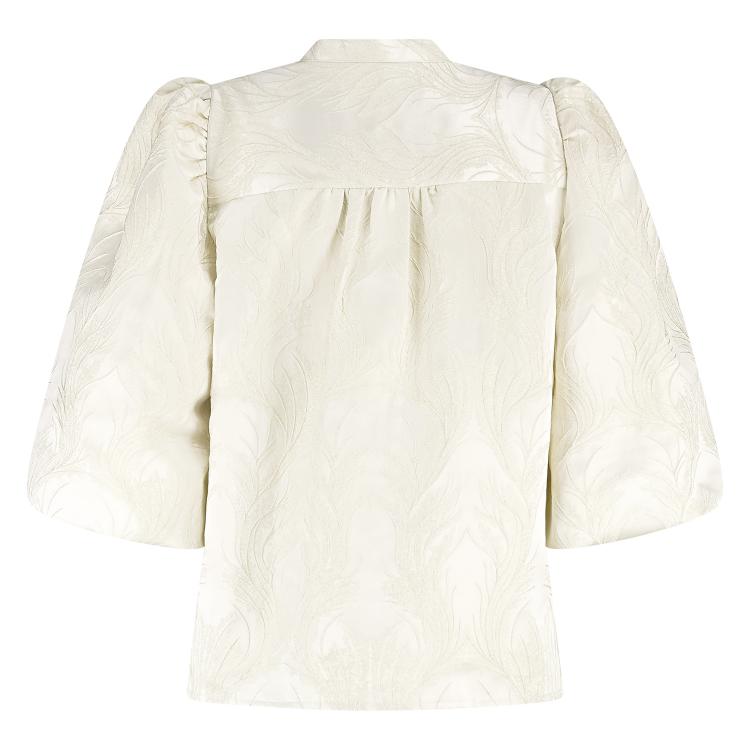 Rosie Blouse Embrodery | Offwhite/Gold