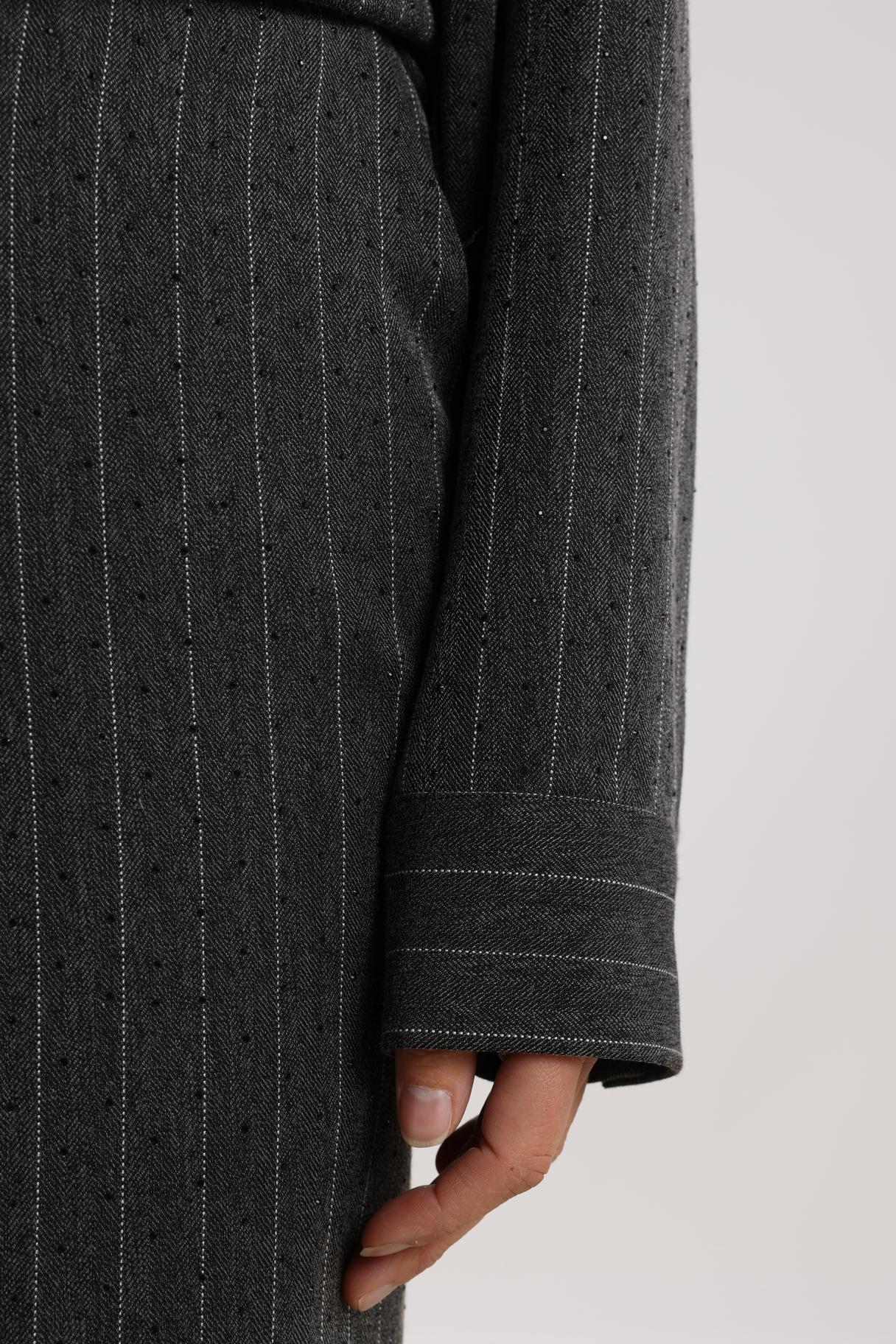 Newport Blouse Stripe Strass | Antracite