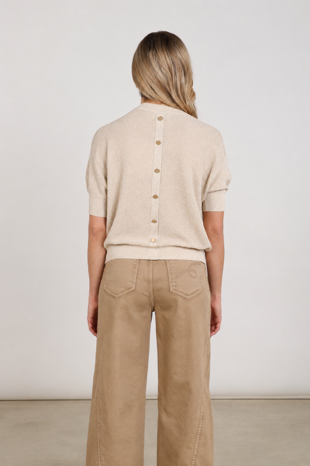 Kinty Top Lurex | Sand