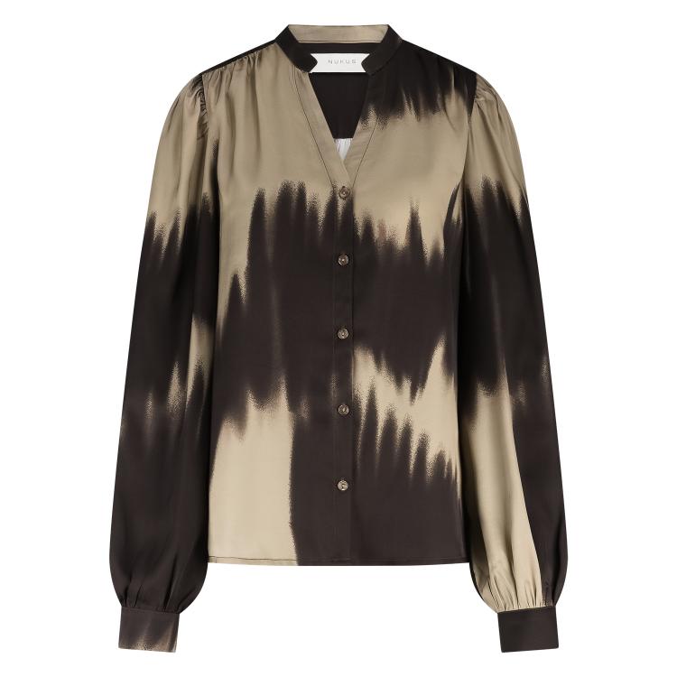 Lizzy Blouse | Sand/Dark Chocolate