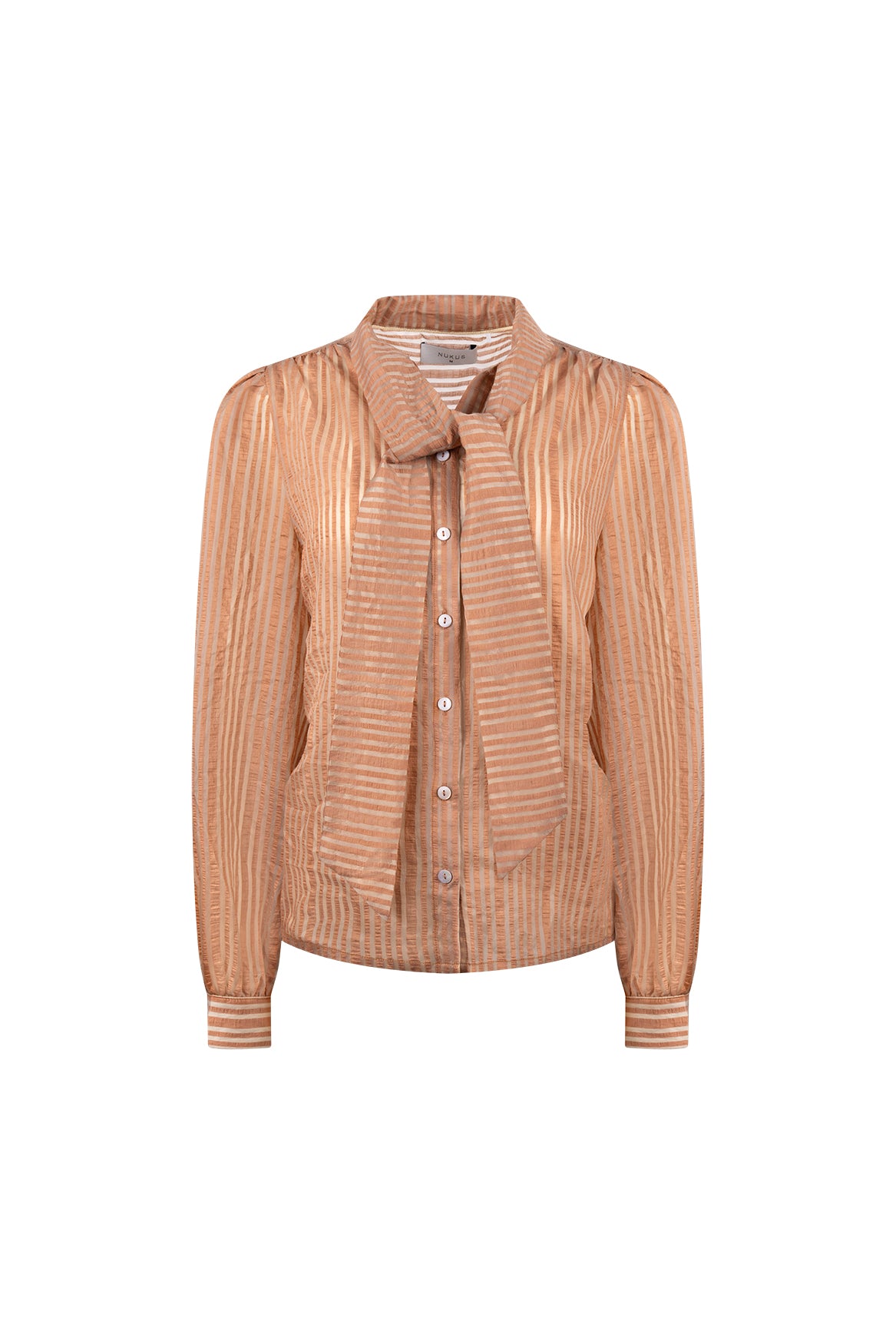 Alberta Blouse Bow Stripe | Toffee