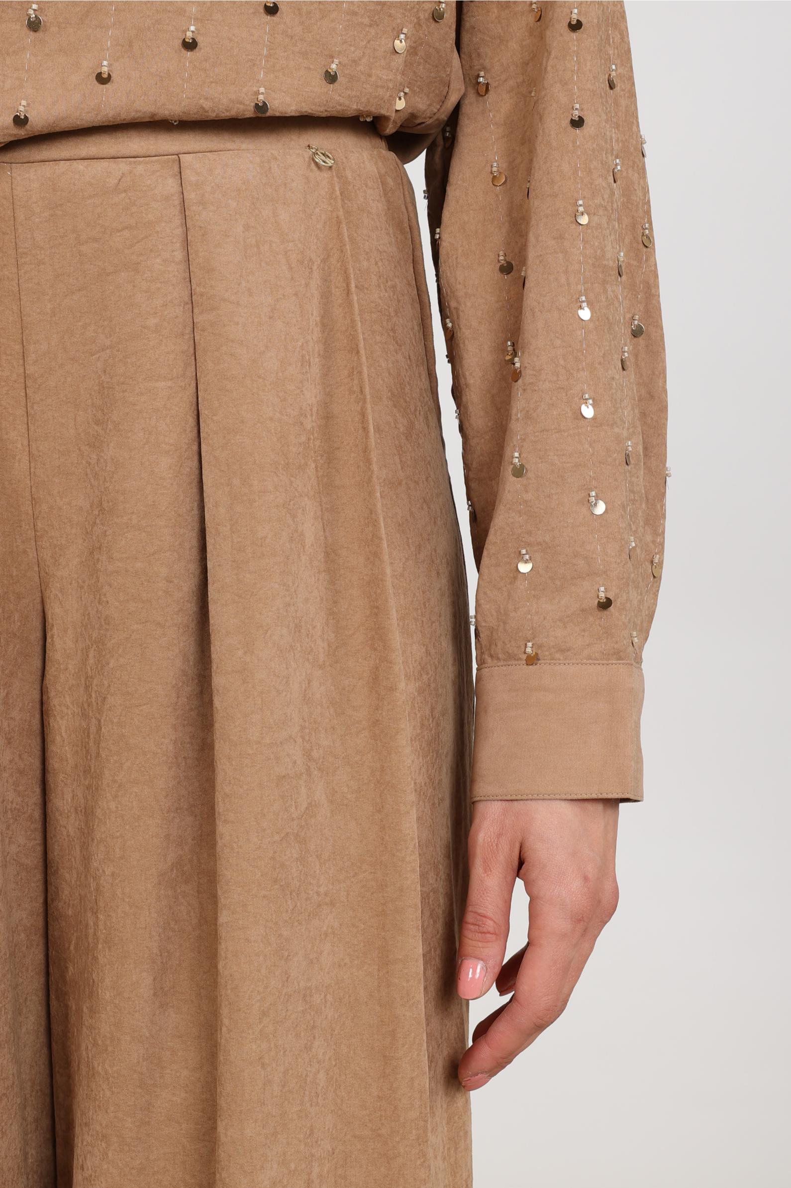 Ally Blouse Paillet Beads | Toffee