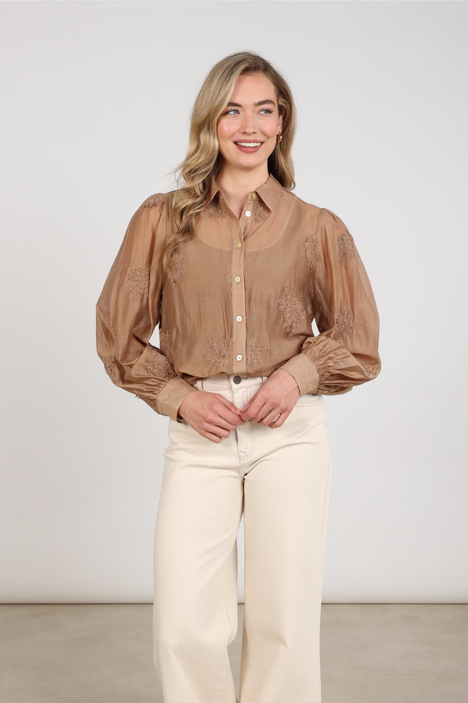 Milanova Blouse Embroidery | Toffee