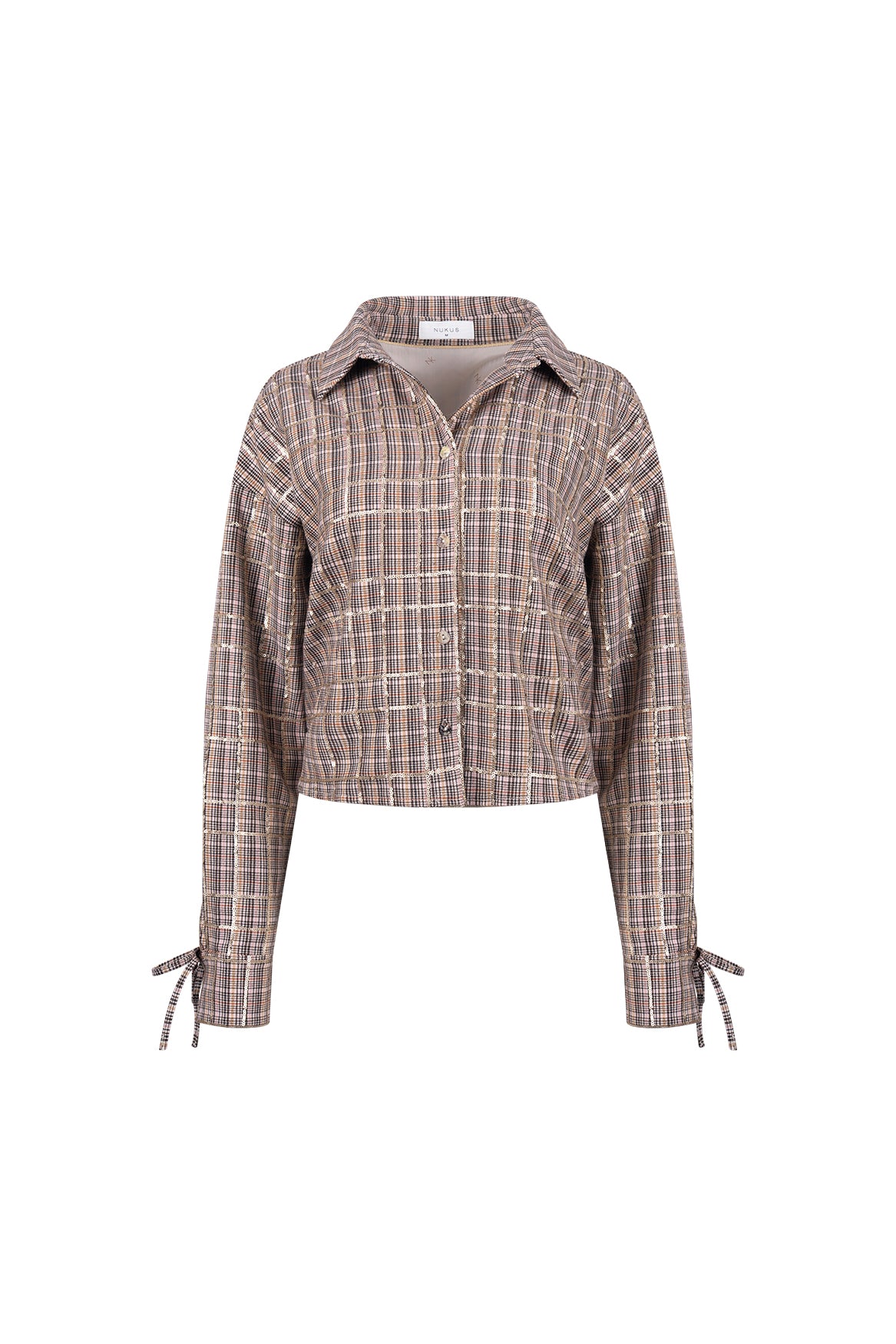 Bailey Blouse Check | Sand/Rose