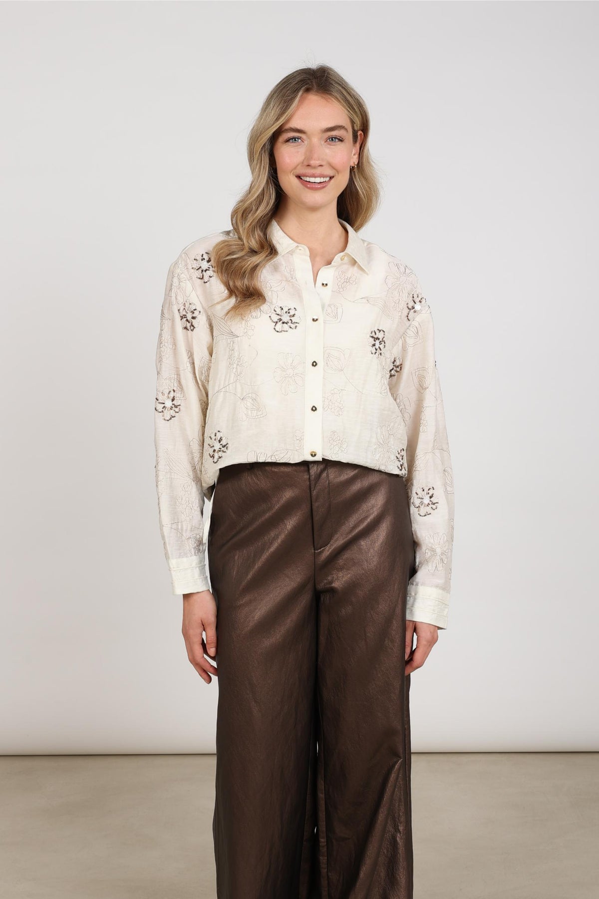 Aaliya Blouse Embroidery | Off White