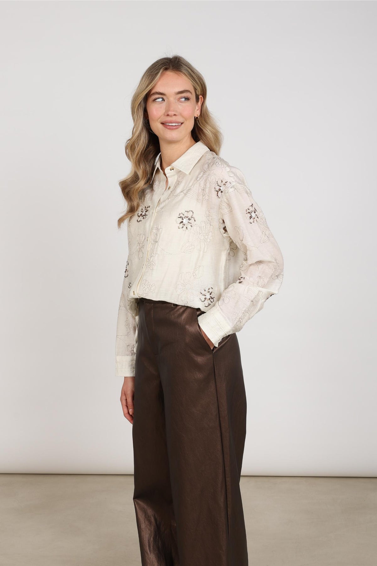 Aaliya Blouse Embroidery | Off White
