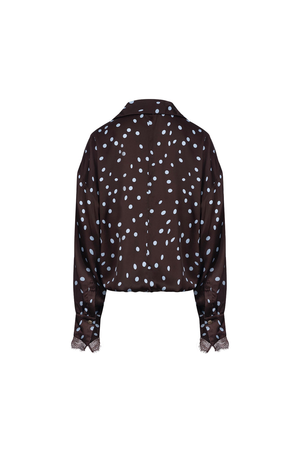 Annie Blouse Dots | Chocolate/Sky