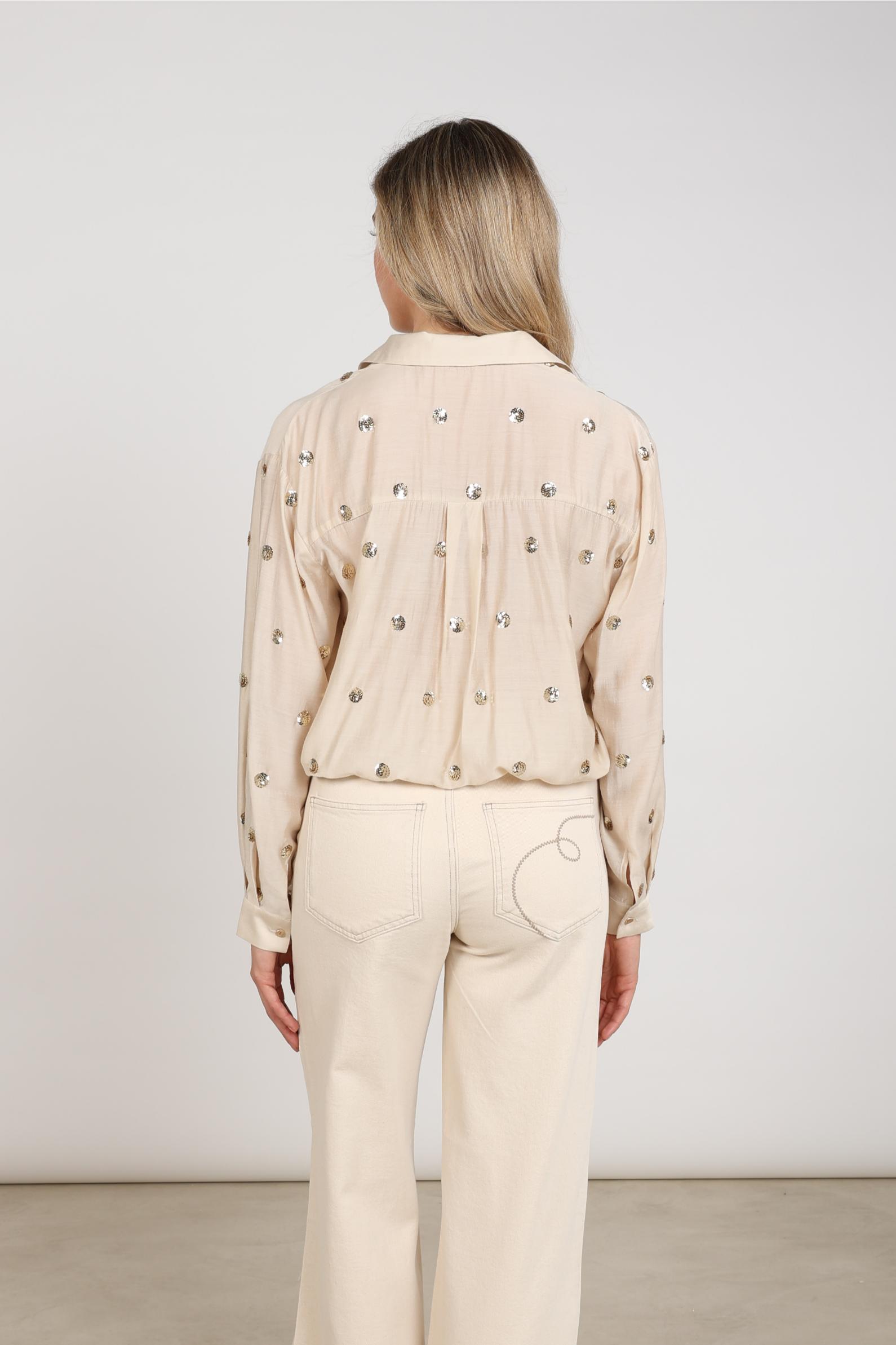 Anika Blouse Paillet | Sand