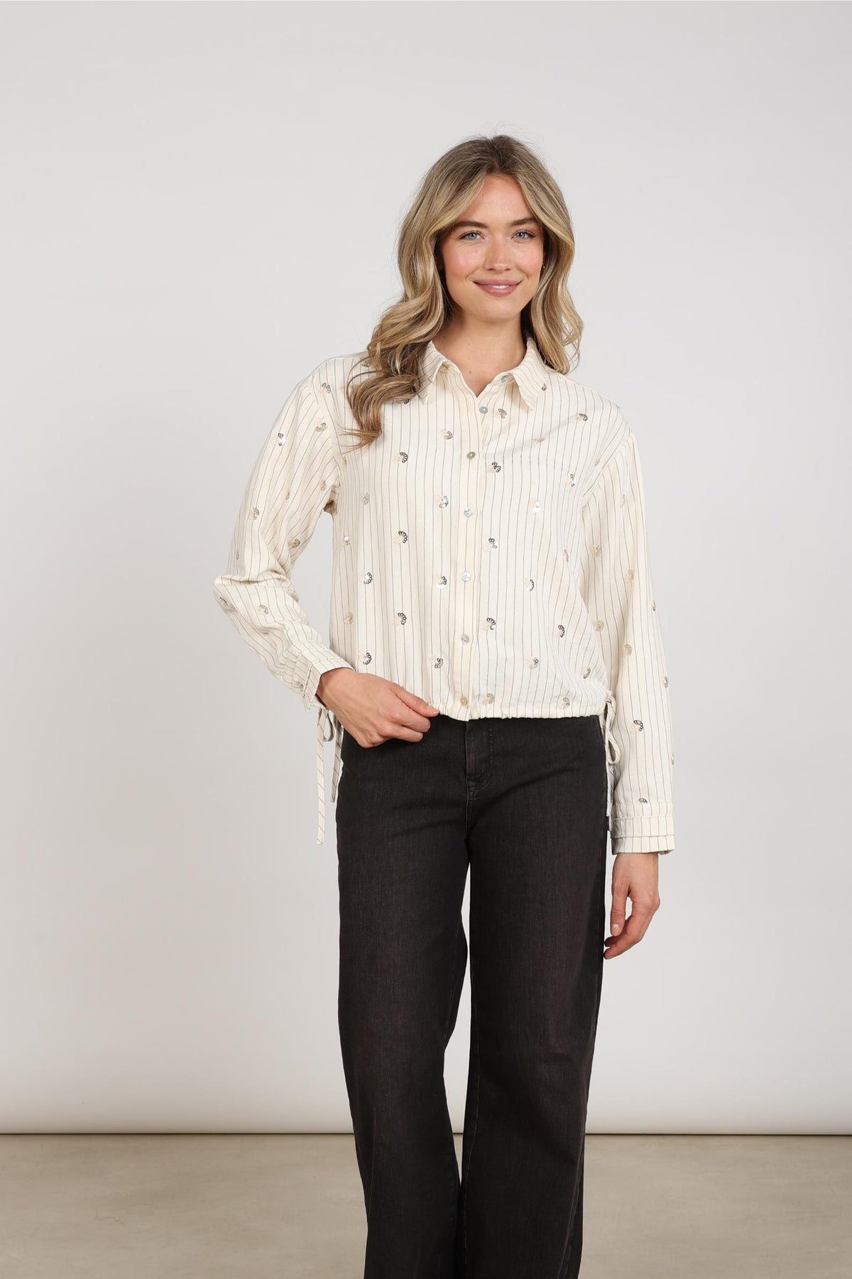 Aaliya Blouse Paillet | Off White