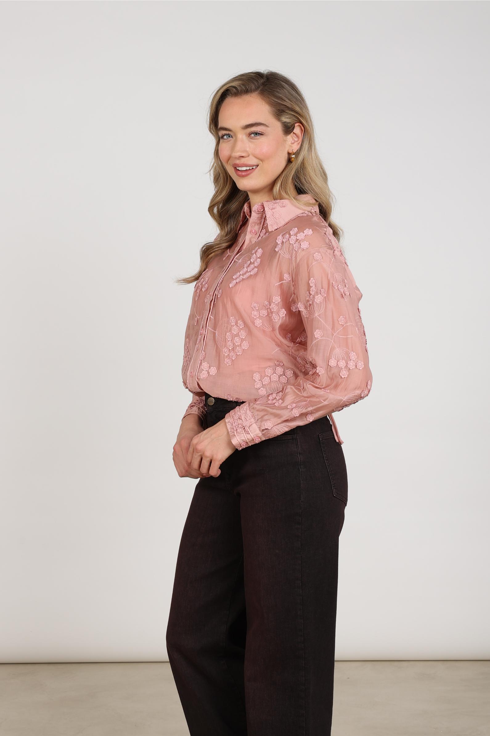 Aaliya Blouse Flower | Rose