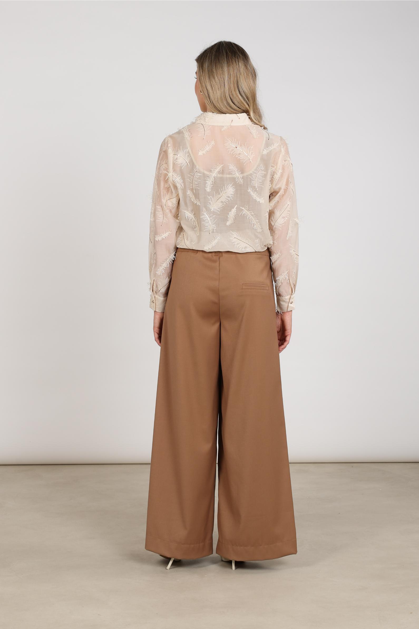 Aysha Blouse Feathers | Sand