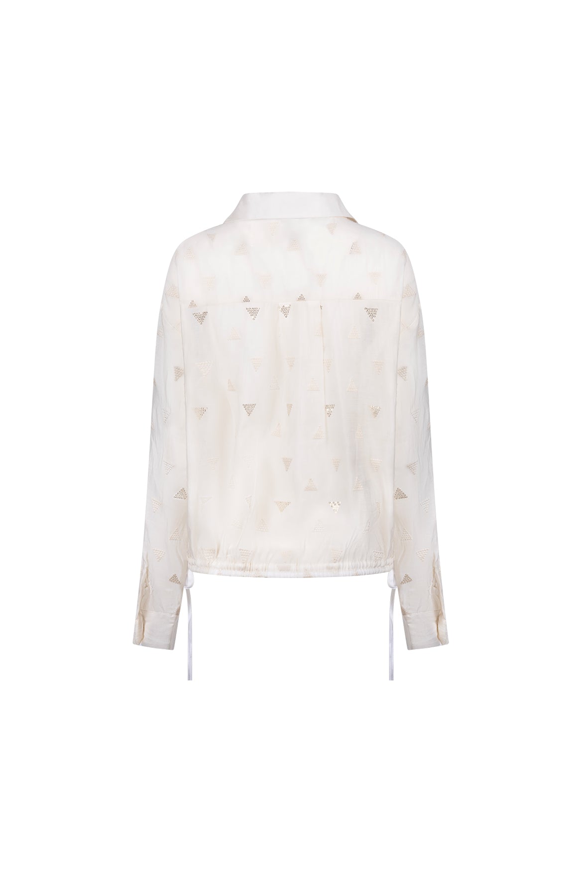Ally Blouse Square Embroidery | Off White