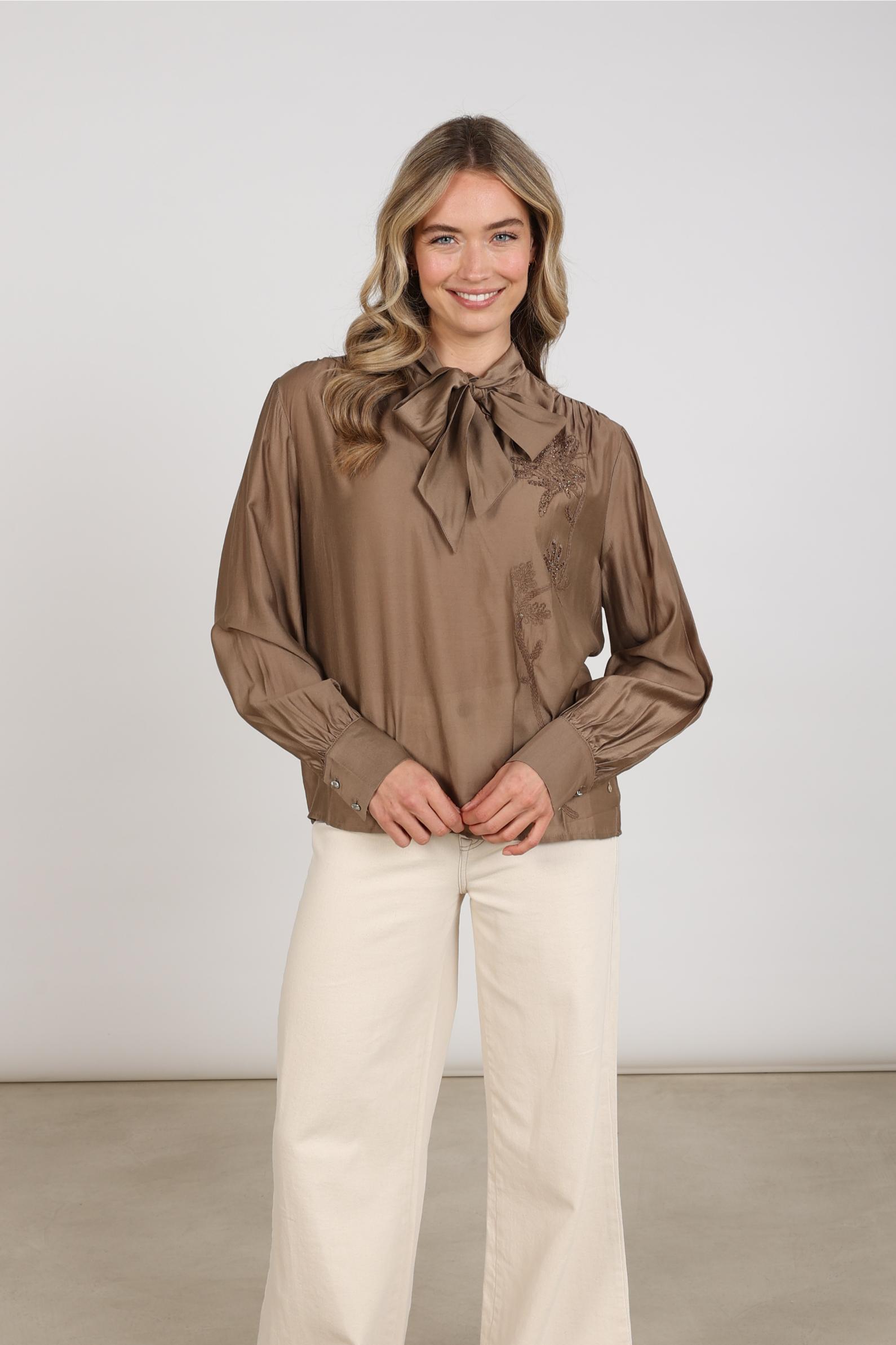 Angie Blouse Tie | Taupe