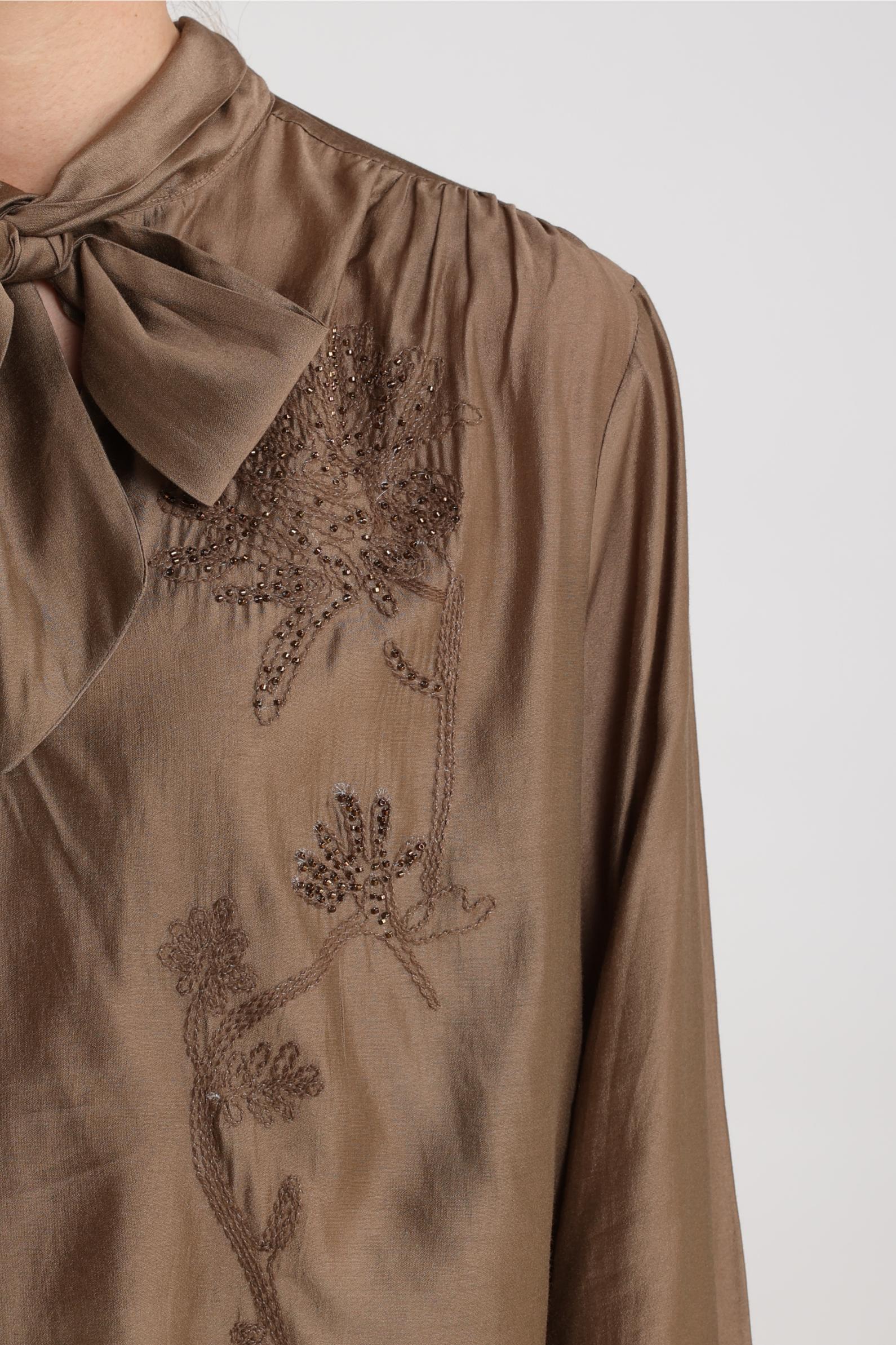 Angie Blouse Tie | Taupe