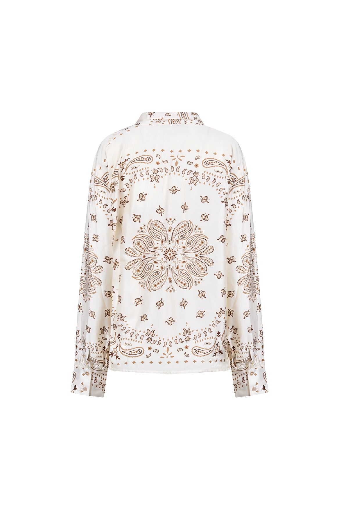 Angie Blouse Tie Paisley | Offwhite/Toffee