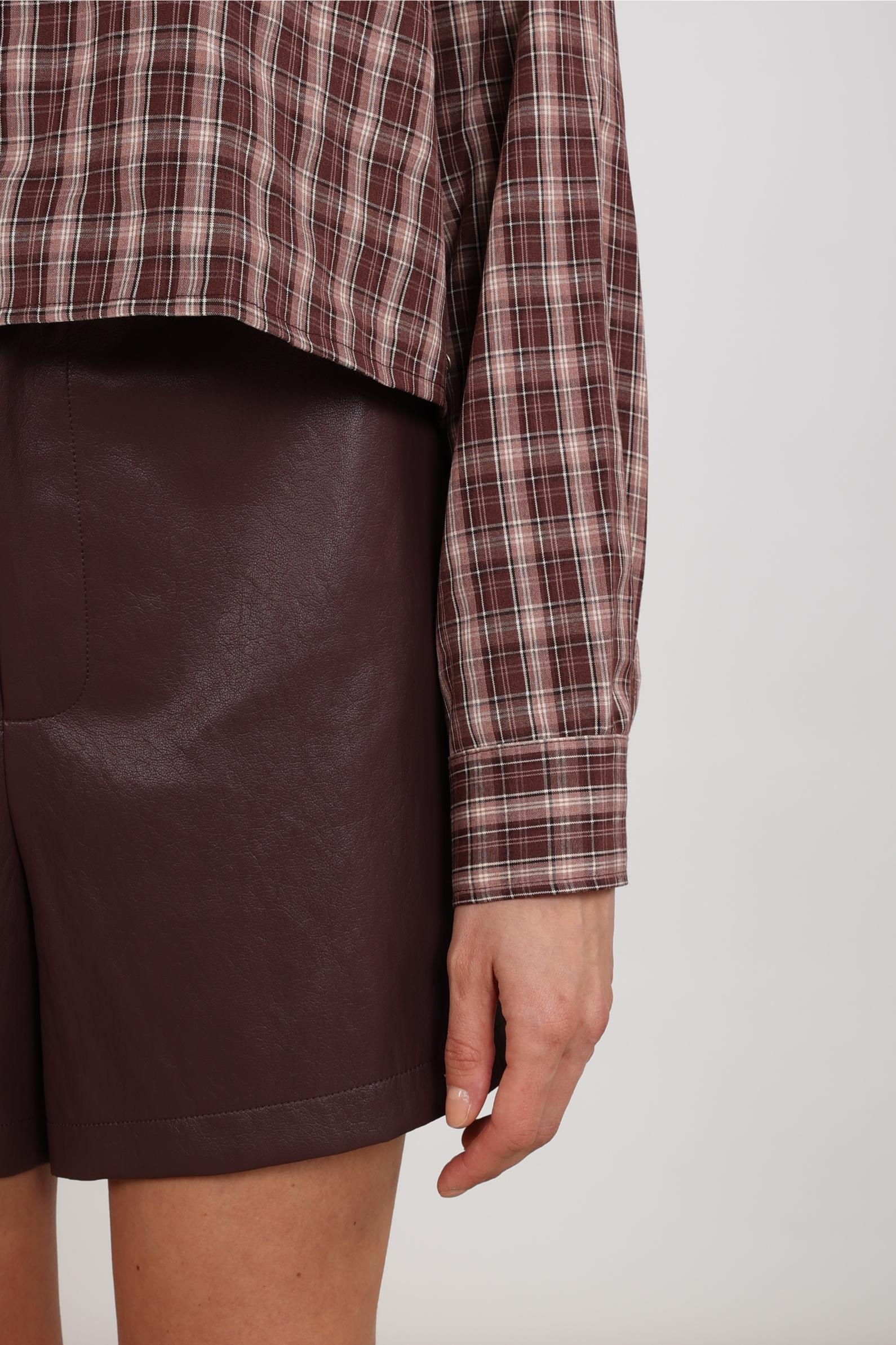 Macy Blouse Check | Cherry/Rose