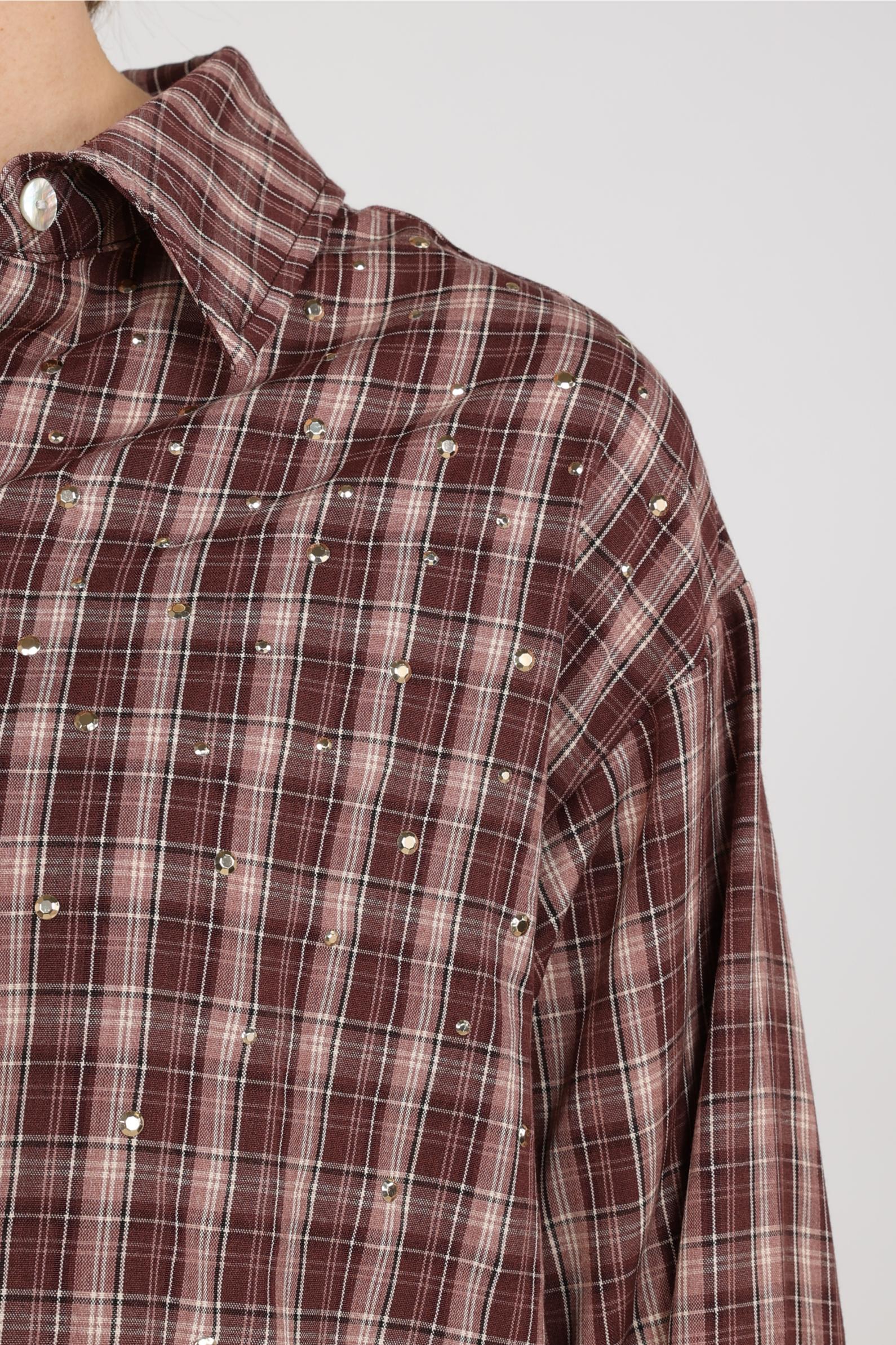Macy Blouse Check | Cherry/Rose