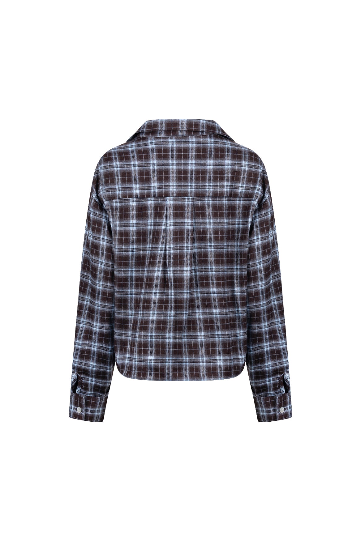 Newport Blouse Check | Chocolate/Sky