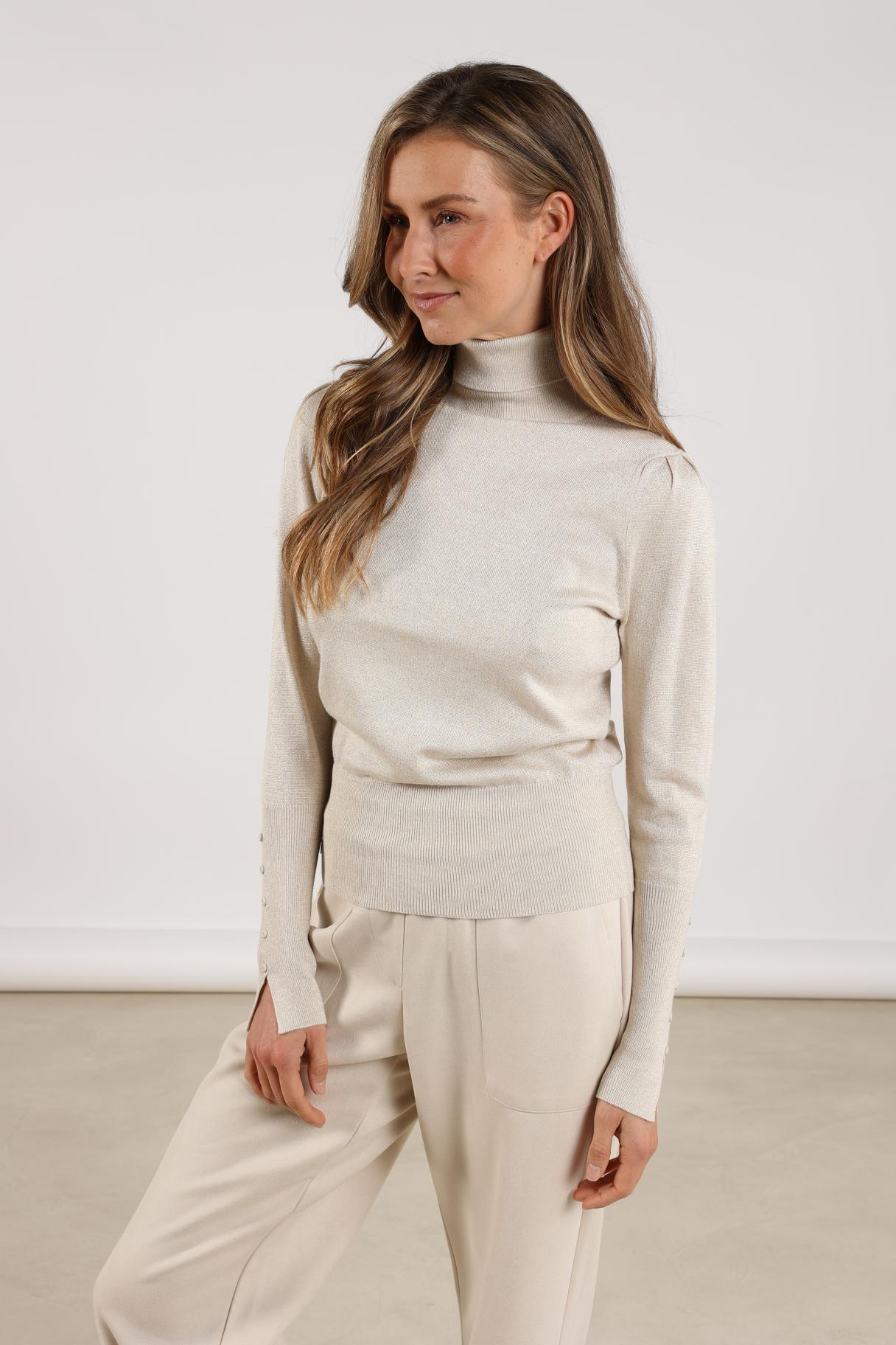 Sylvia Pullover Lurex | Sand