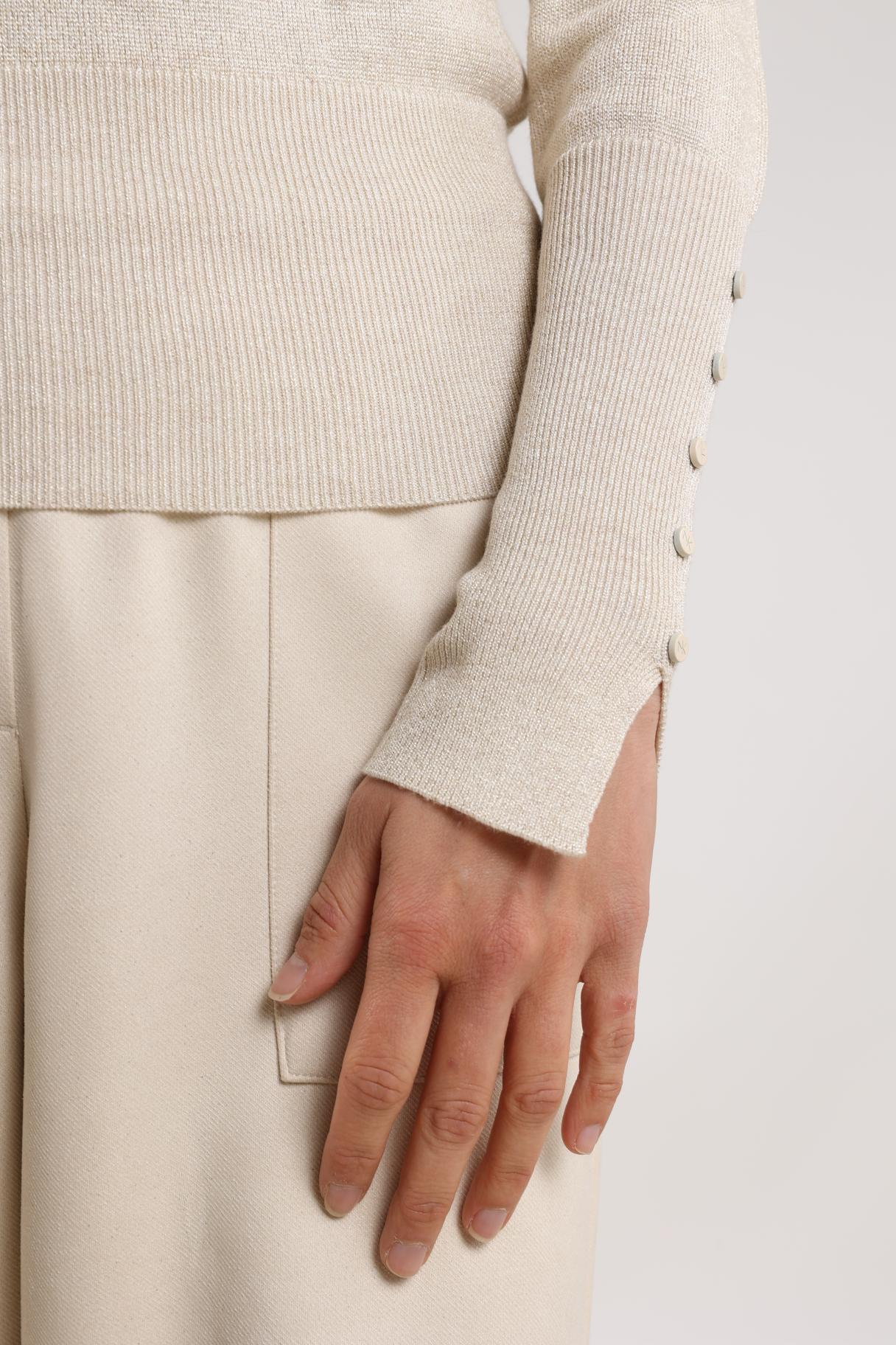 Sylvia Pullover Lurex | Sand