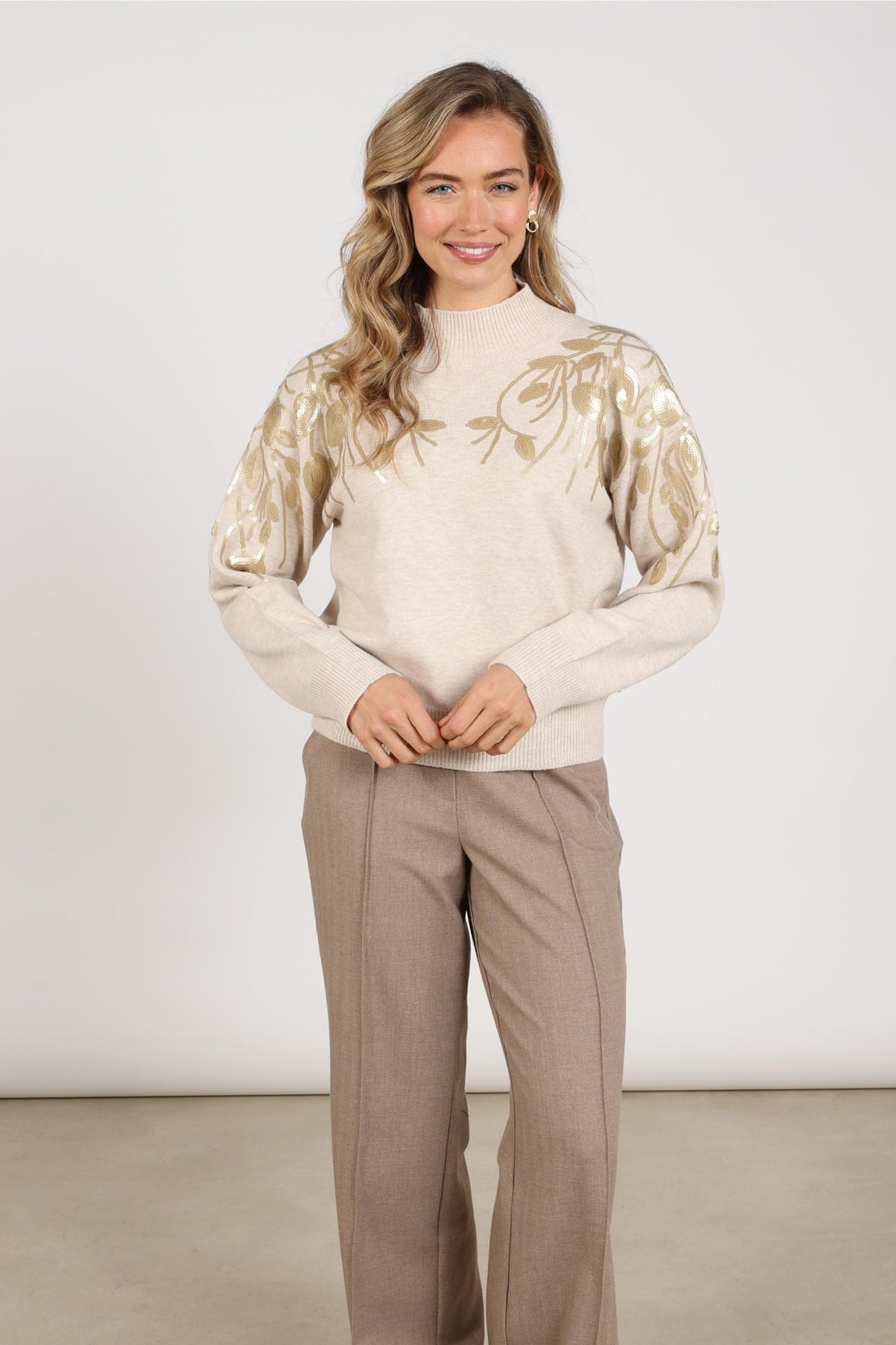 Kylie Pullover Paillet | Sand
